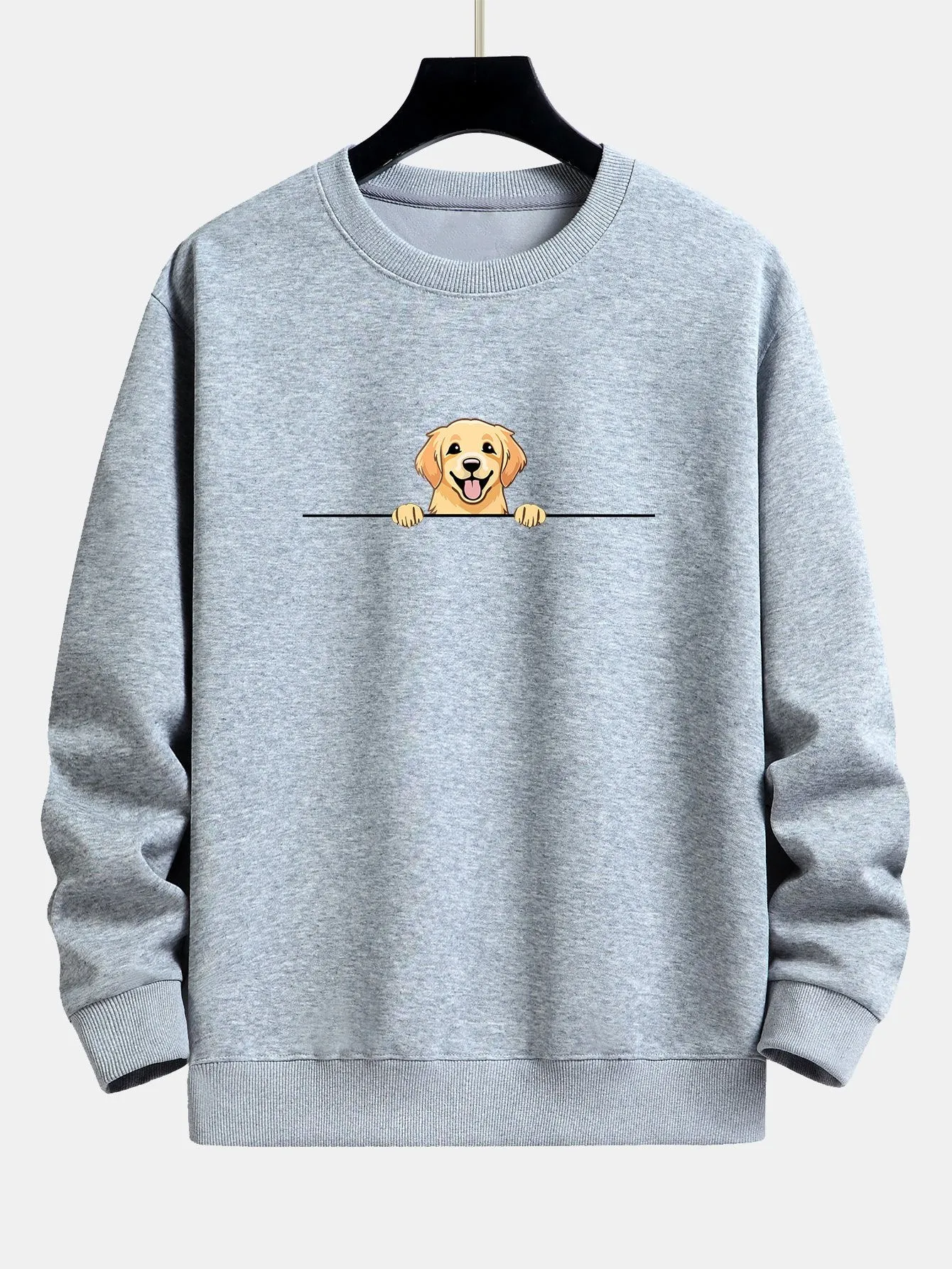 Golden Retriever Print Relax Fit Sweatshirt sold by Hoooyi product image thumbnail 4