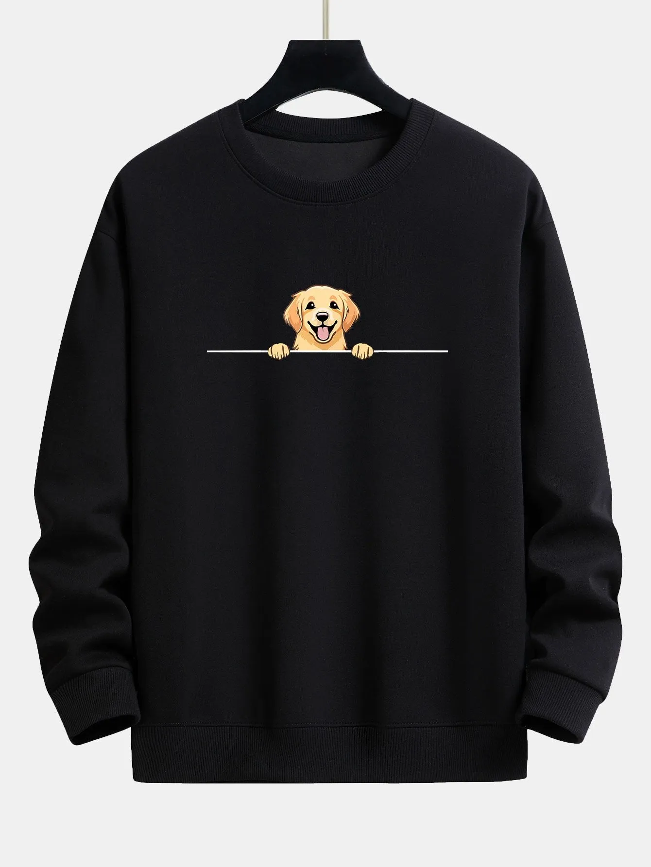 Golden Retriever Print Relax Fit Sweatshirt sold by Hoooyi product image thumbnail 5