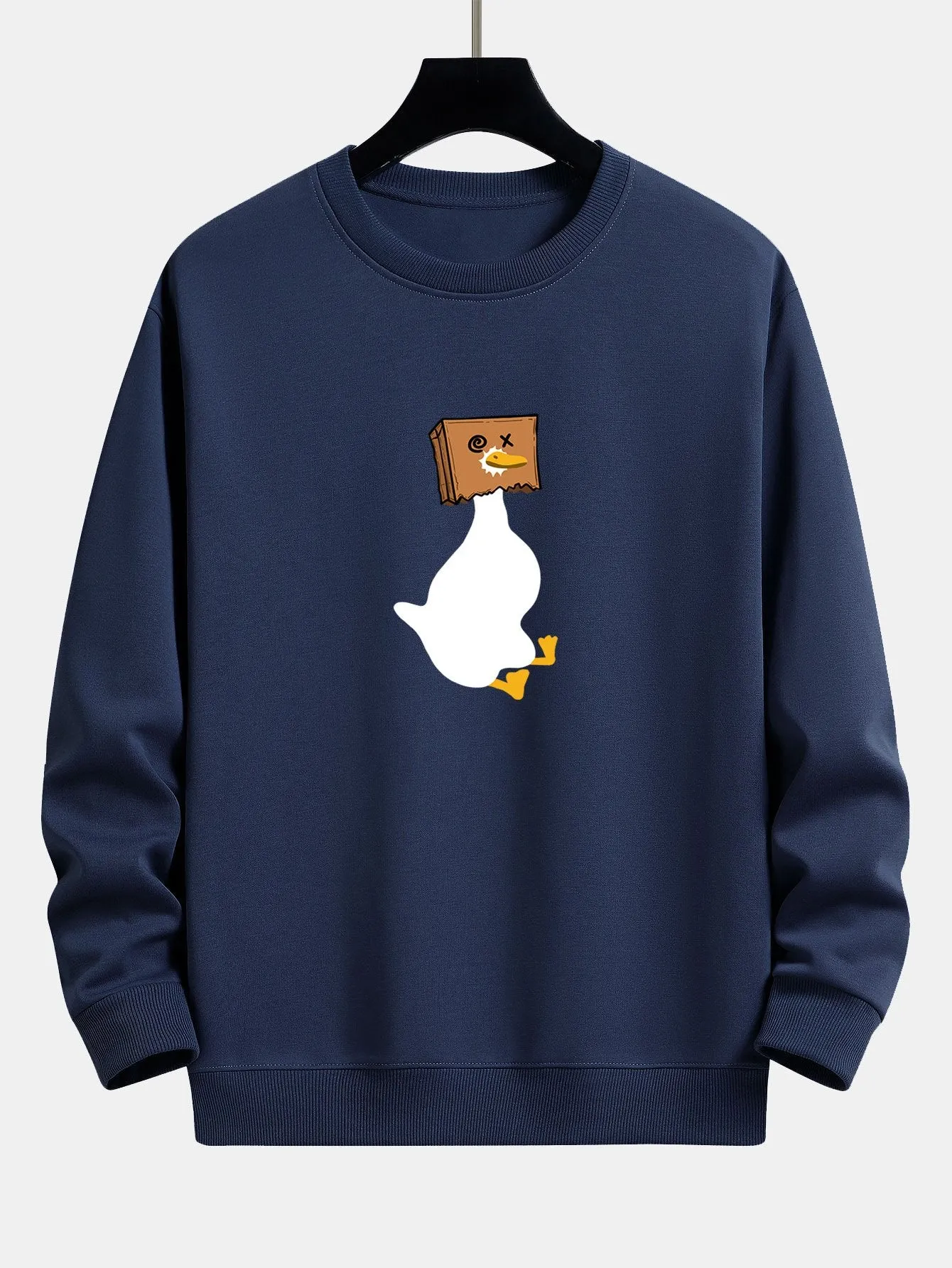 Paper Bag Head Goose Print Relax Fit Sweatshirt sold by Hoooyi product image thumbnail 5