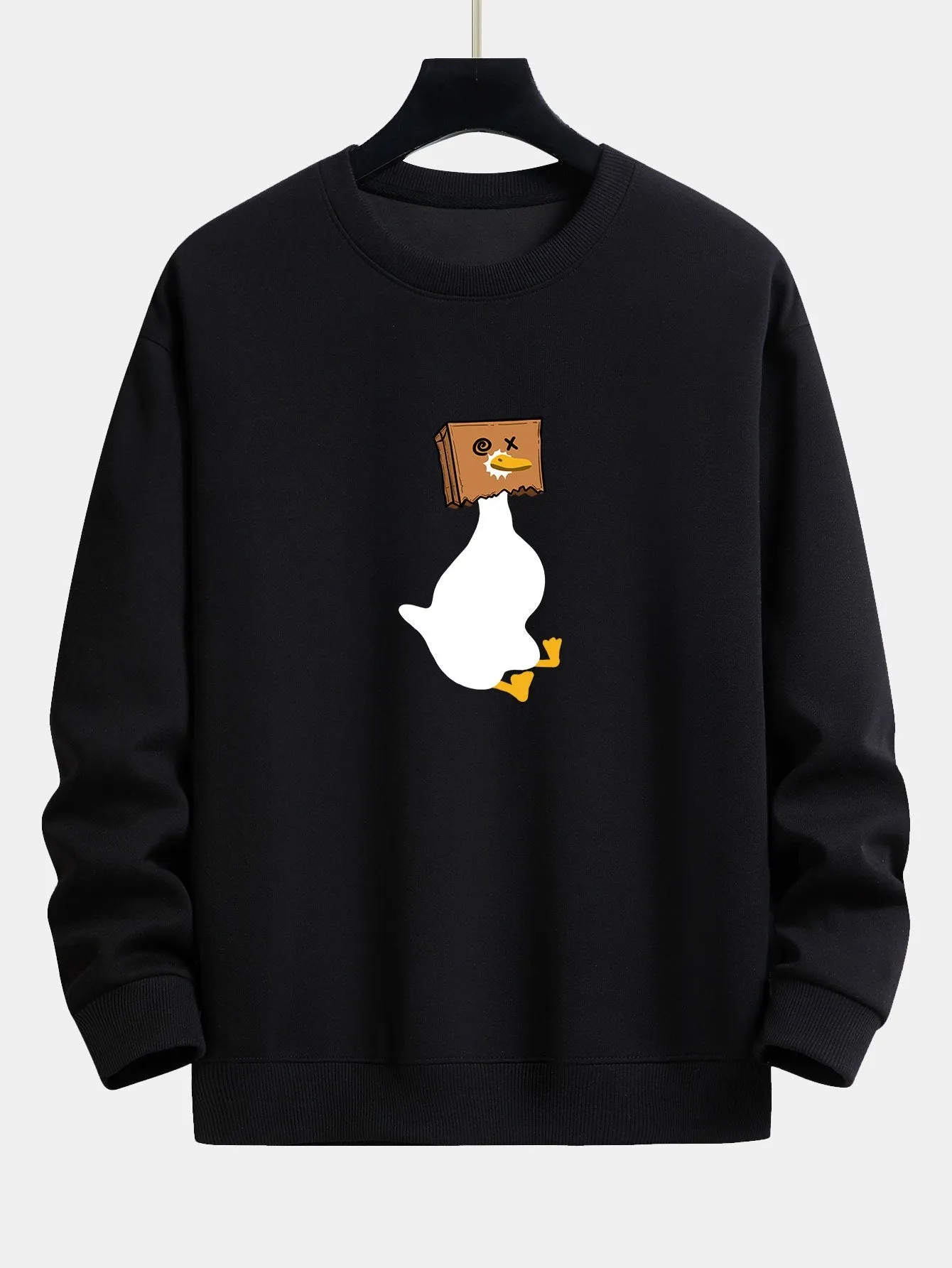 Paper Bag Head Goose Print Relax Fit Sweatshirt sold by Hoooyi product image thumbnail 4