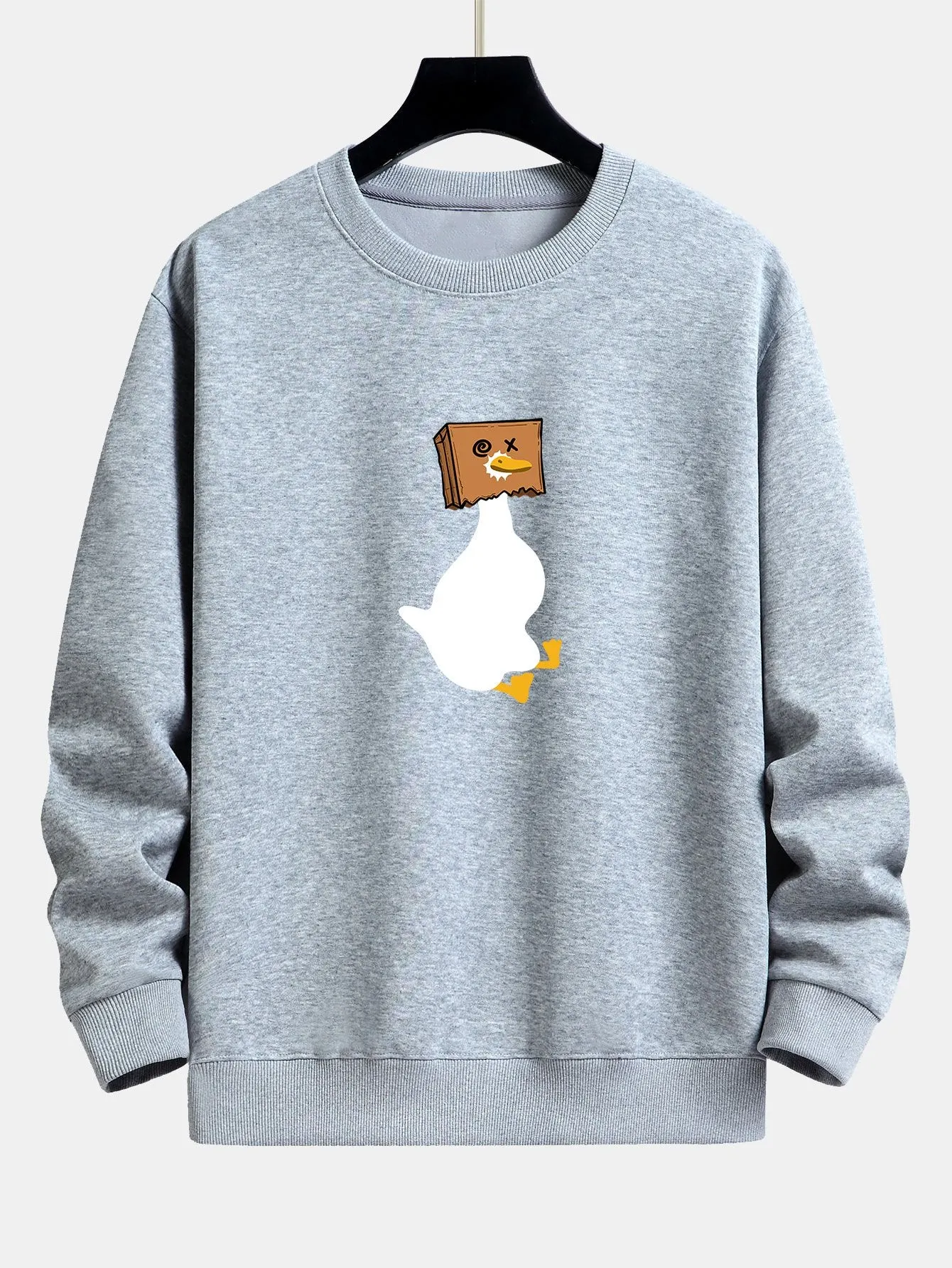 Paper Bag Head Goose Print Relax Fit Sweatshirt sold by Hoooyi product image thumbnail 3