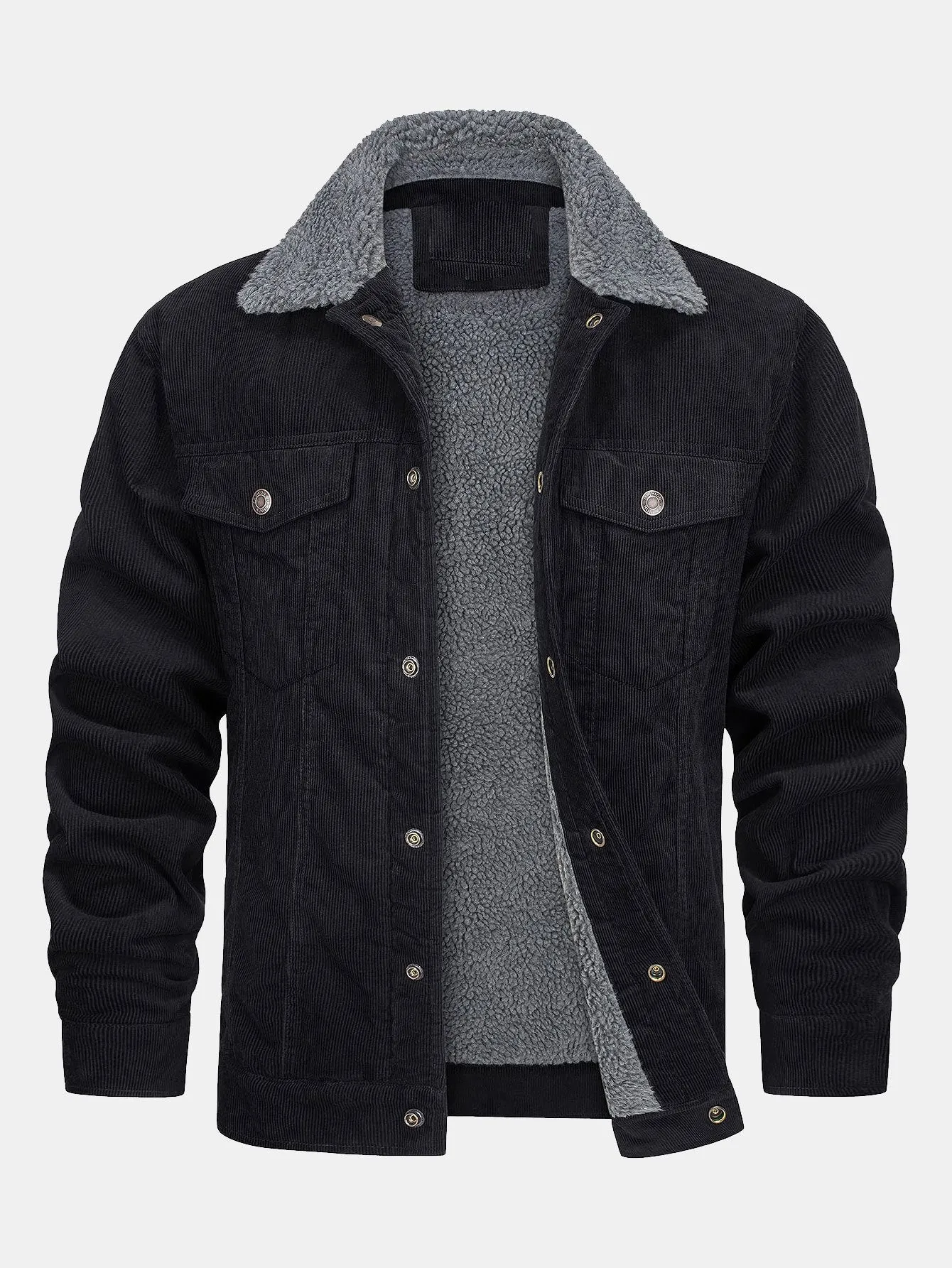 Teddy Lined Corduroy Jacket sold by Hoooyi product image thumbnail 3