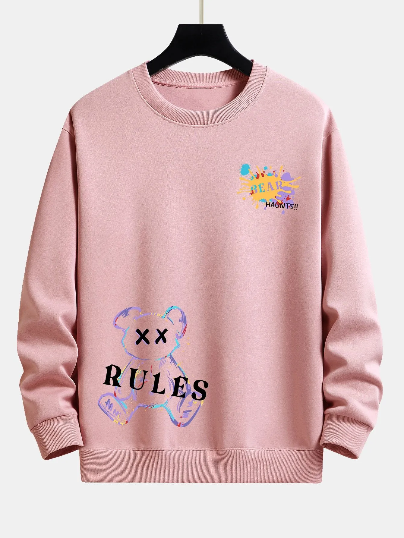 Graffiti Bear Print Relax Fit Sweatshirt sold by Hoooyi product image thumbnail 3