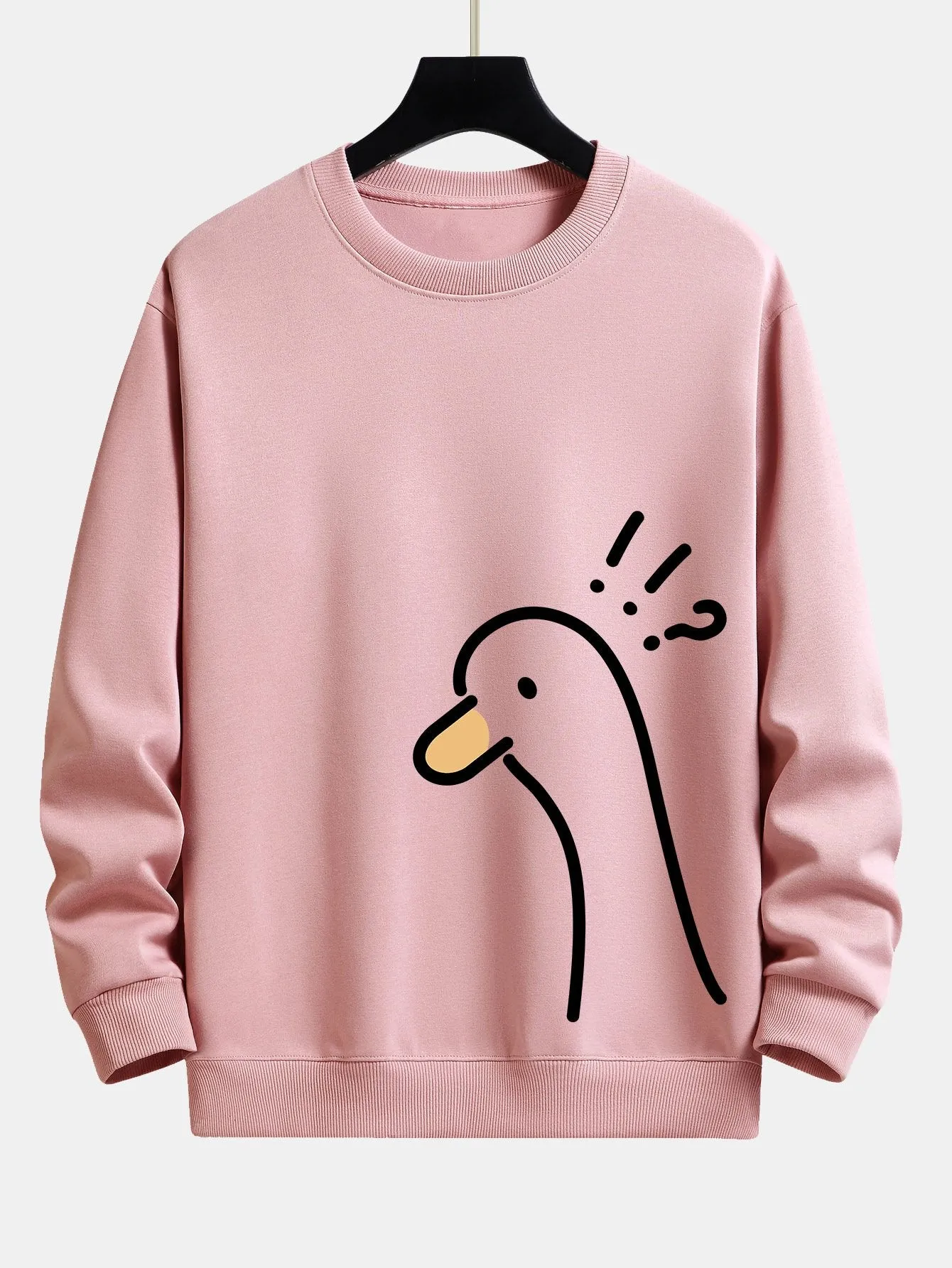Doubt Goose Print Relax Fit Sweatshirt sold by Hoooyi product image thumbnail 4