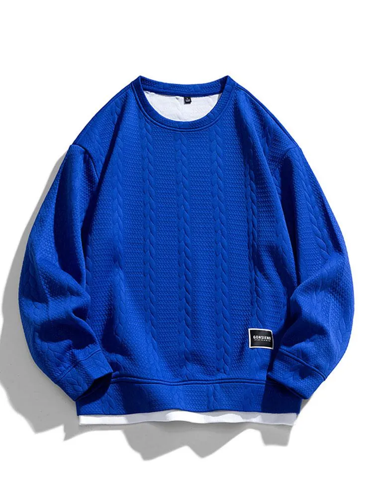 Relax Fit Wheat Jacquard Sweatshirt sold by Hoooyi product image thumbnail 5