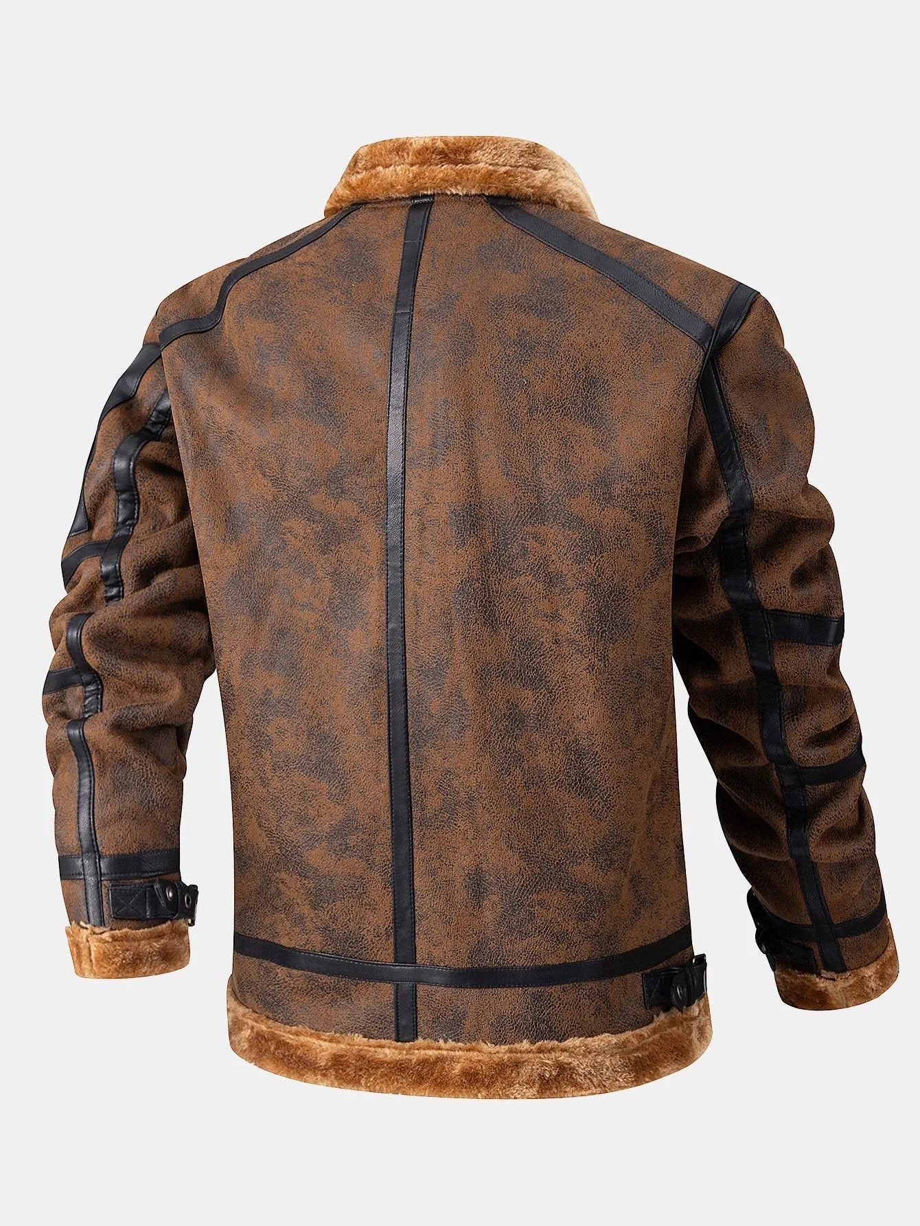 Faux Fur Lined Suede Jacket sold by Hoooyi product image thumbnail 2