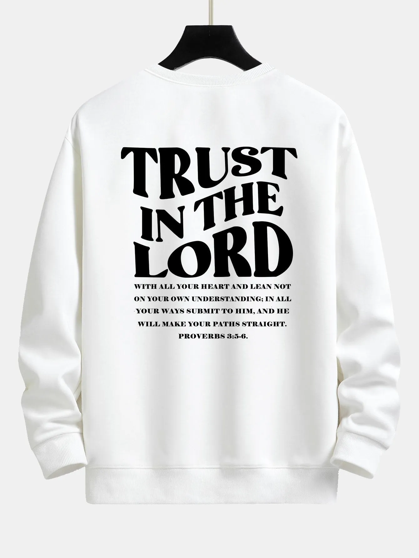 Trust In The Lord Print Relax Fit Sweatshirt sold by Hoooyi product image thumbnail 5