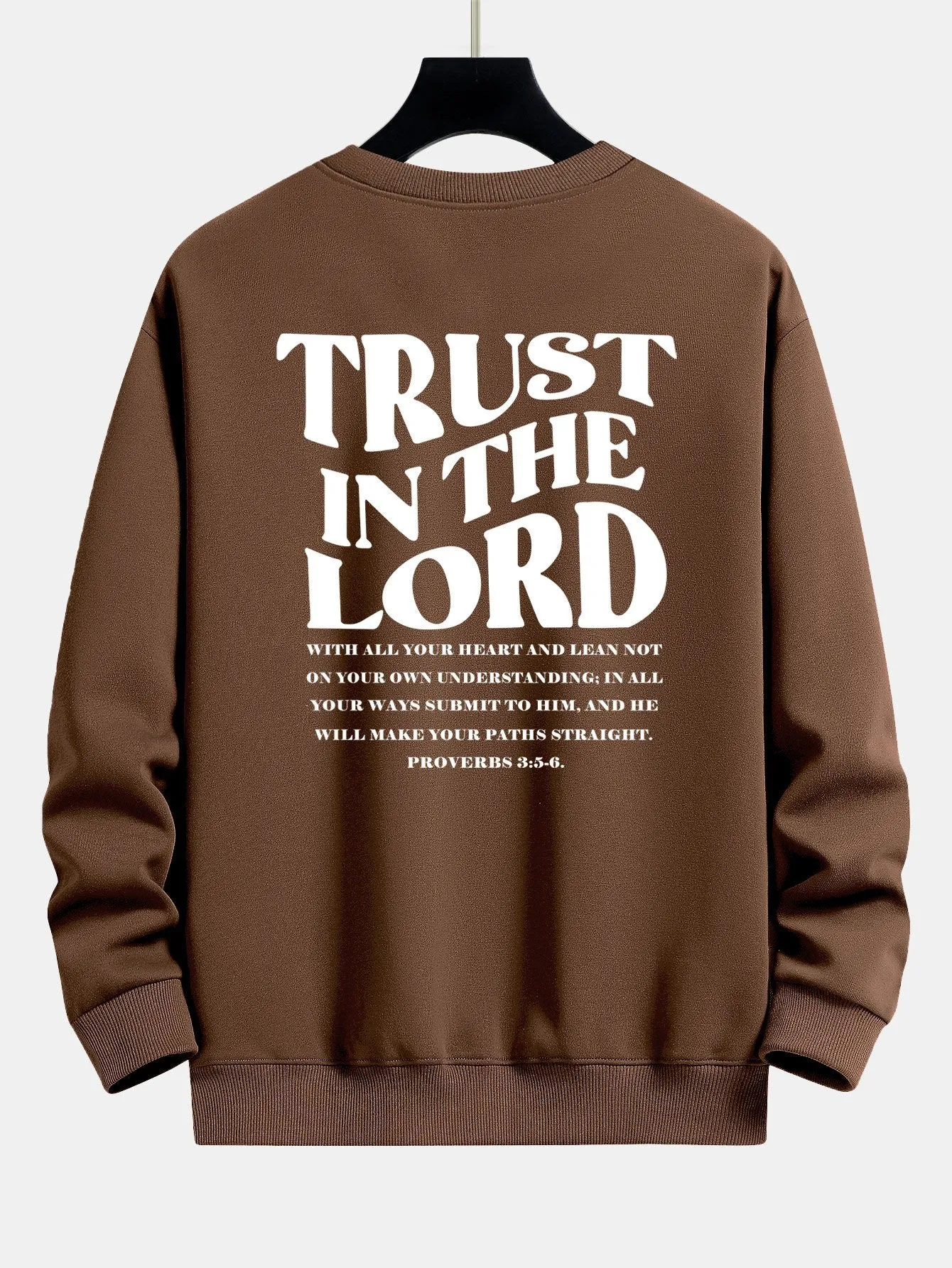Trust In The Lord Print Relax Fit Sweatshirt sold by Hoooyi product image thumbnail 3