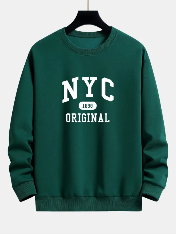 NYC Original Print Relax Fit Sweatshirt sold by Hoooyi