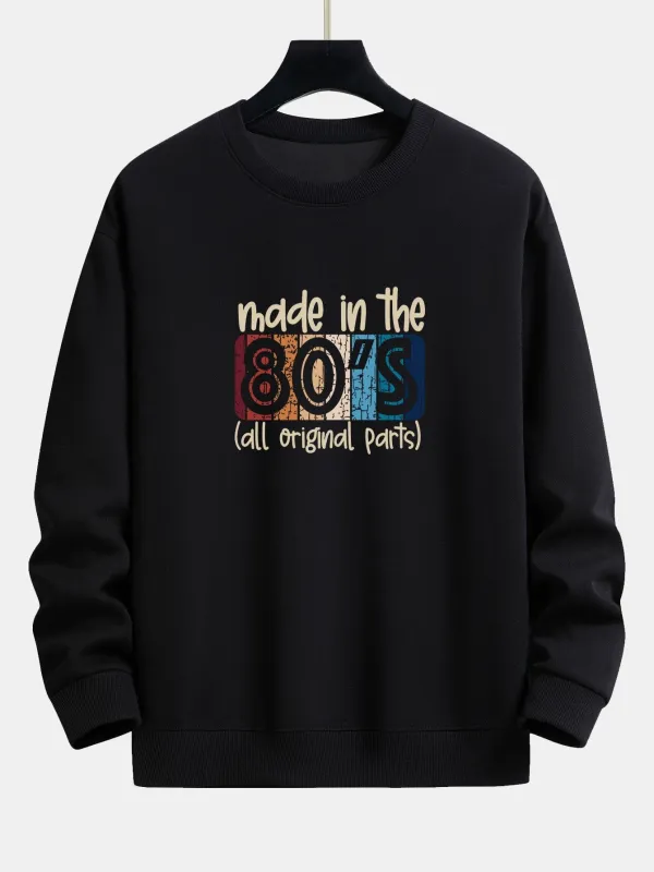 80's Slogan Print Relax Fit Sweatshirt sold by Hoooyi