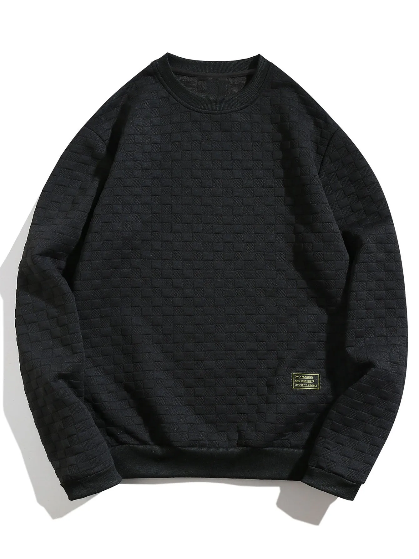 Checkerboard Jacquard Sweatshirt sold by Hoooyi product image thumbnail 3
