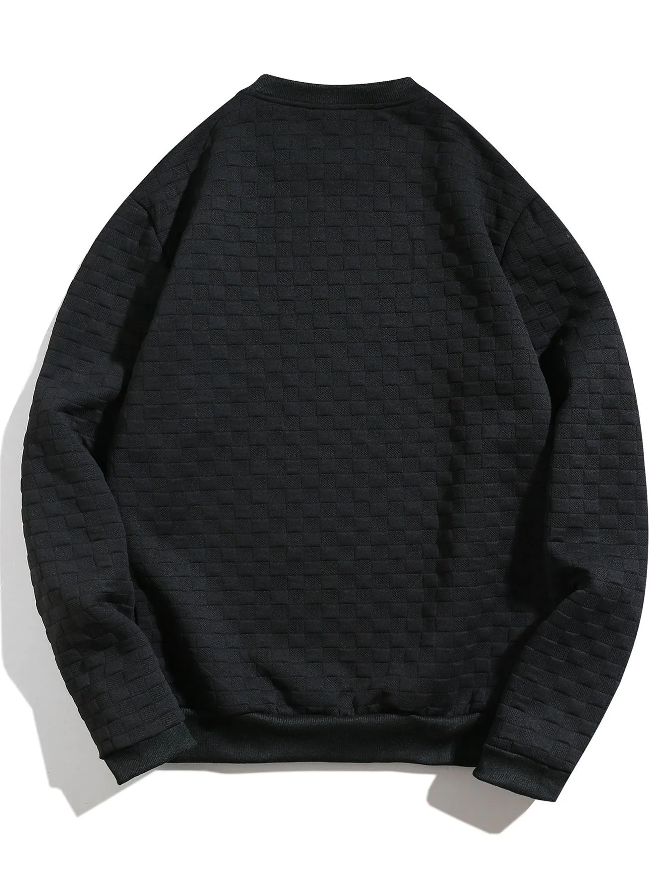 Checkerboard Jacquard Sweatshirt sold by Hoooyi product image thumbnail 4