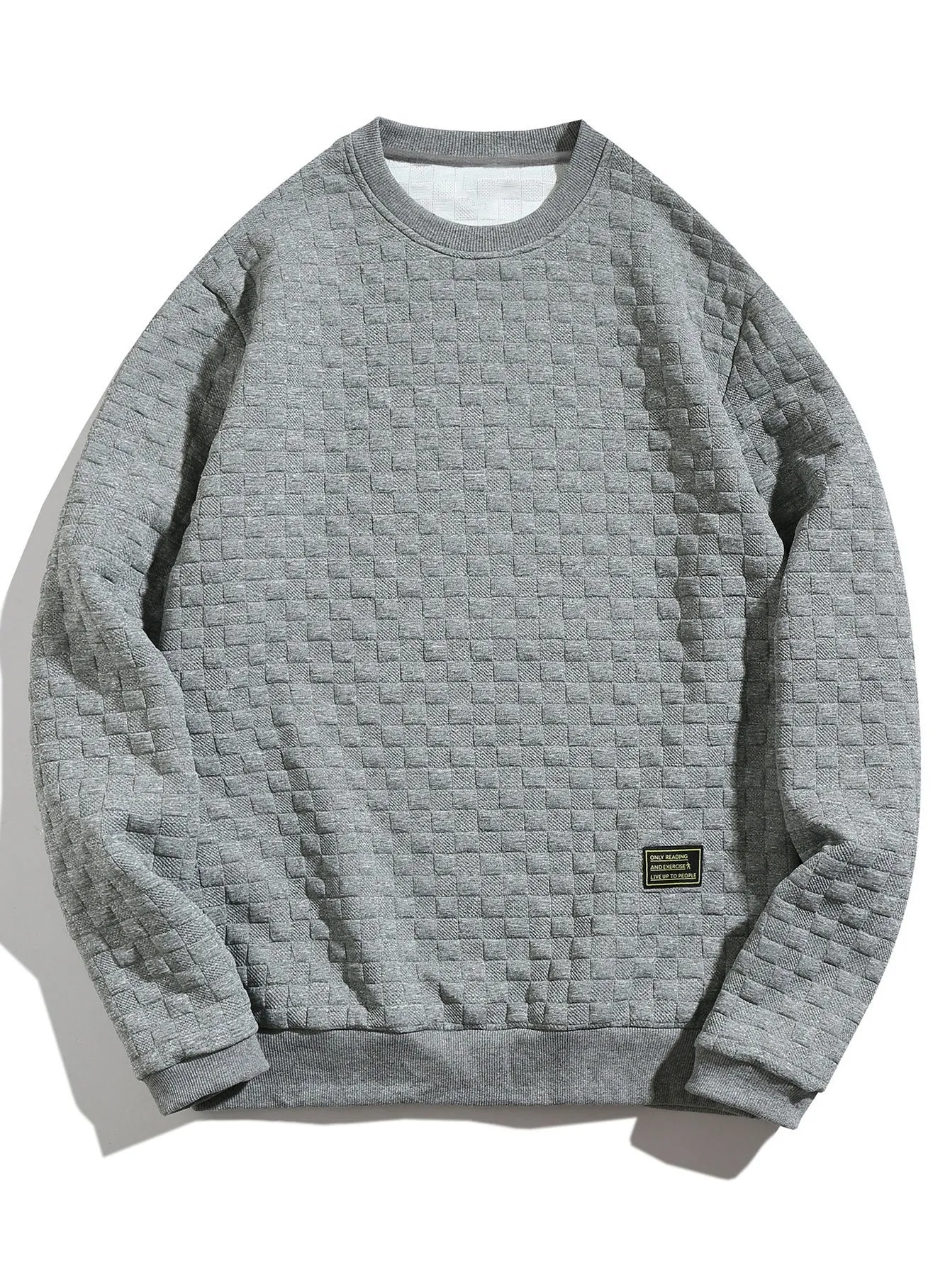 Checkerboard Jacquard Sweatshirt sold by Hoooyi product image thumbnail 5