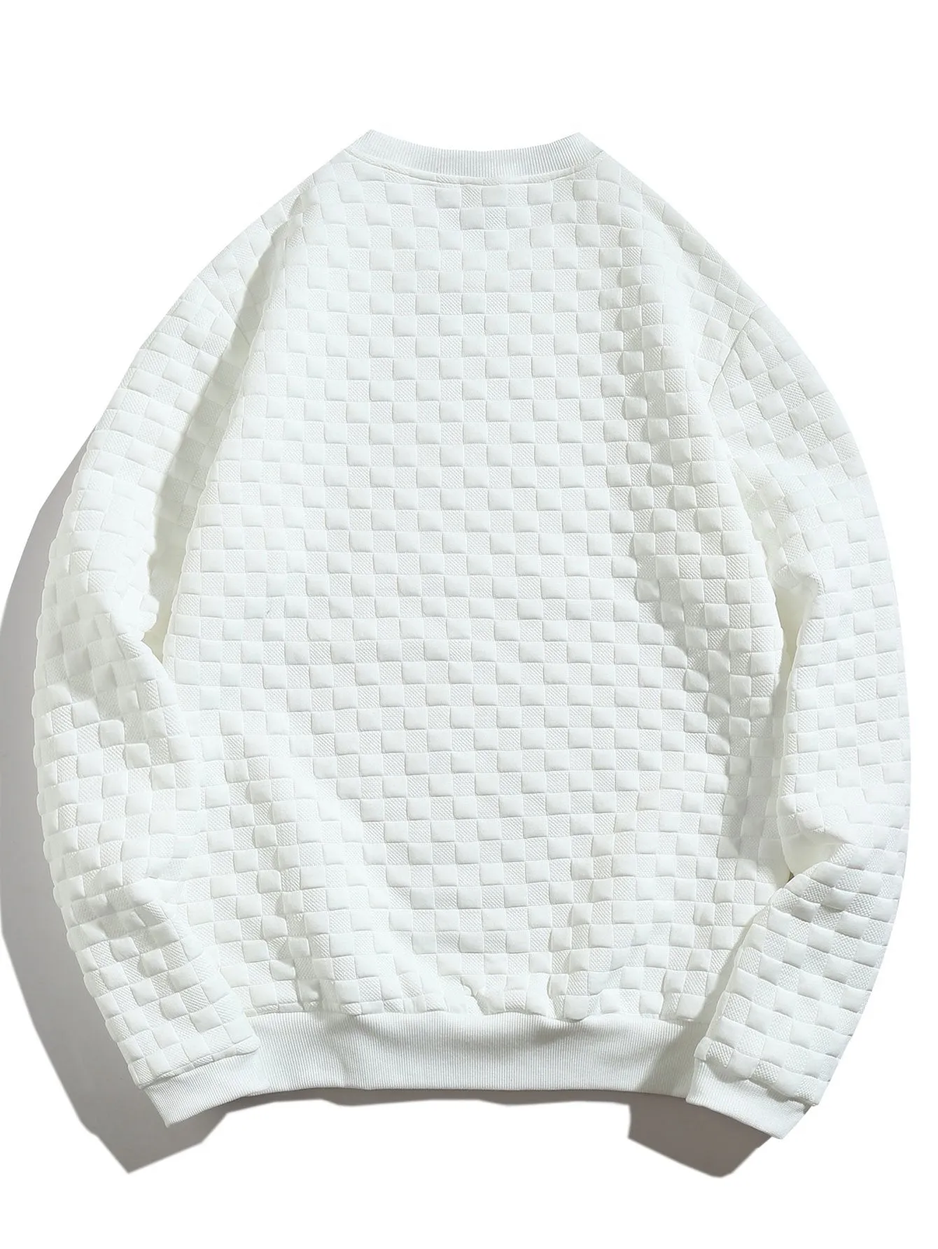 Checkerboard Jacquard Sweatshirt sold by Hoooyi product image thumbnail 2