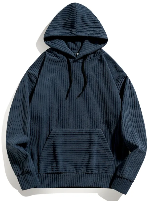 Relax Fit Corduroy Hoodie made by Hoooyi