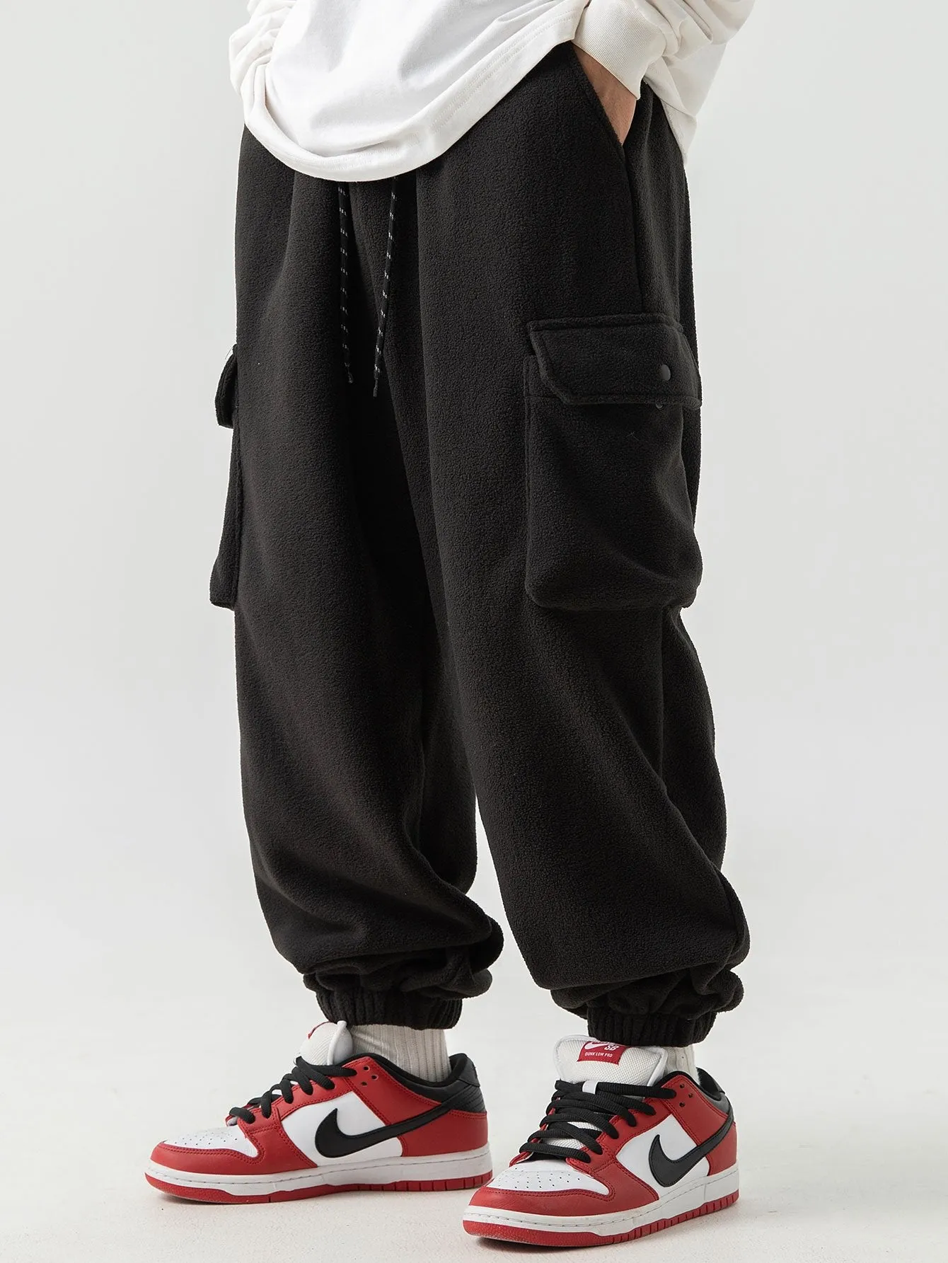 Polar Fleece Cargo Jogging Pants sold by Hoooyi product image thumbnail 5