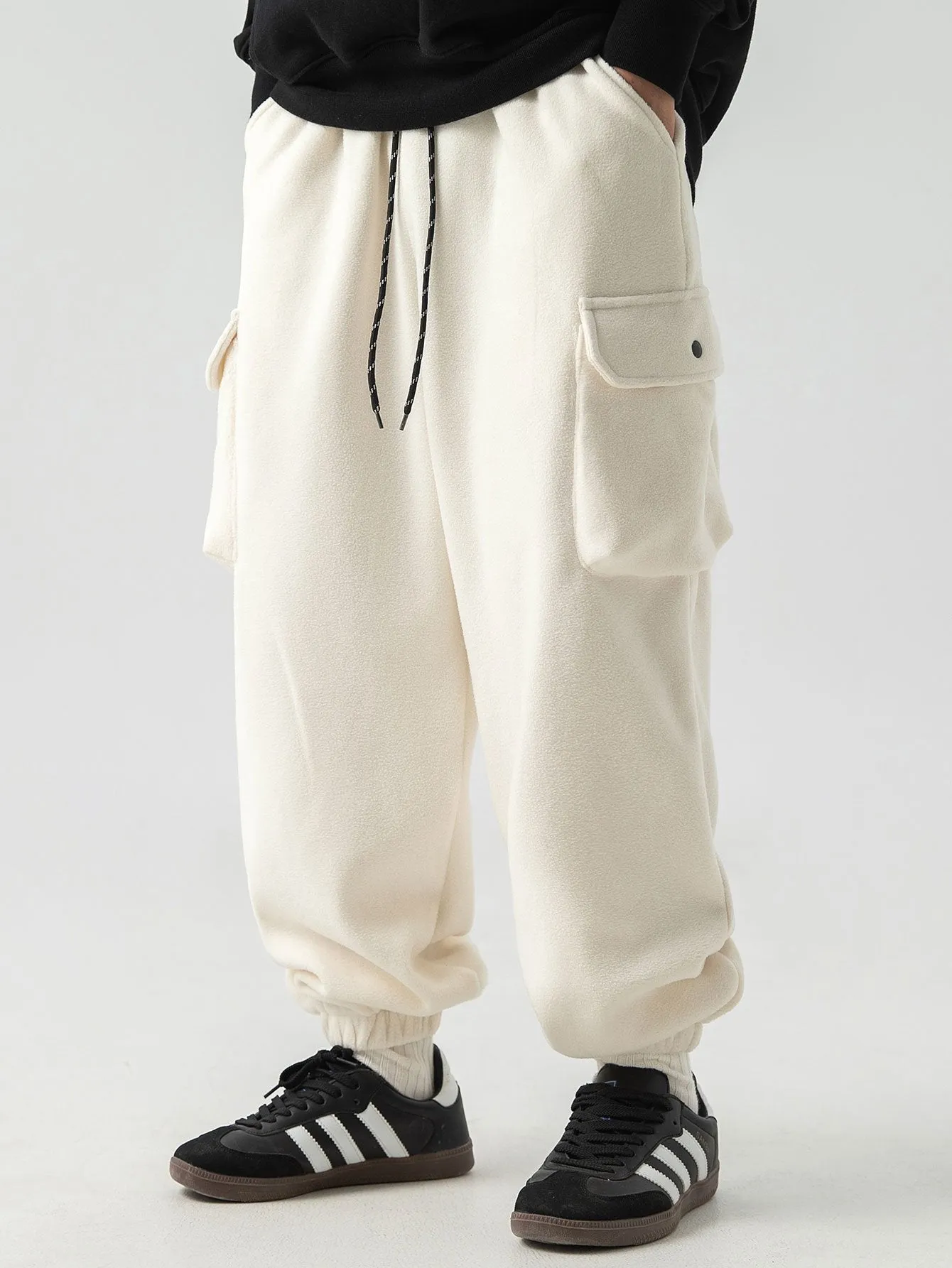 Polar Fleece Cargo Jogging Pants sold by Hoooyi product image thumbnail 4