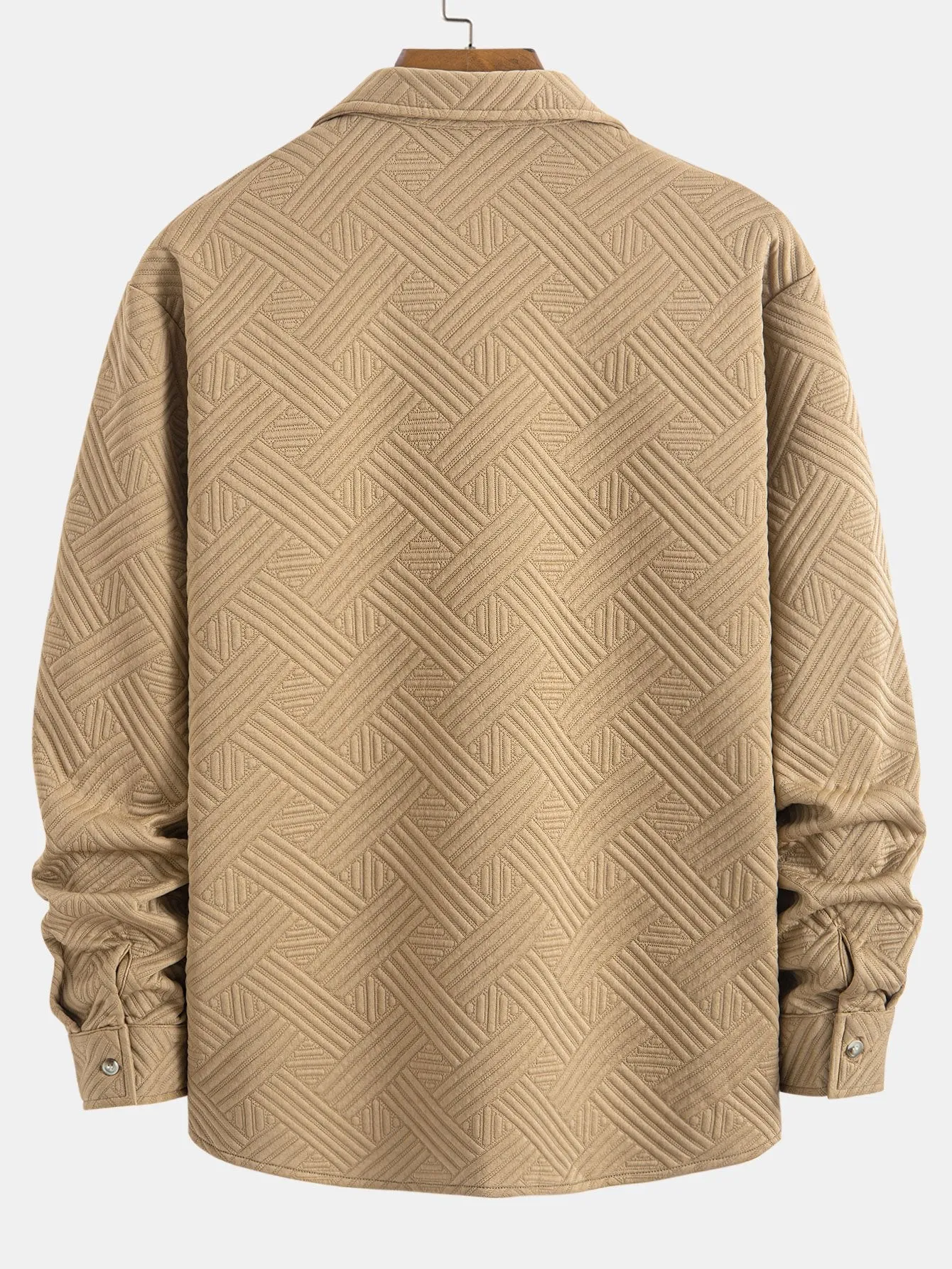 Striped Jacquard Button Up Shirt sold by Hoooyi product image thumbnail 2