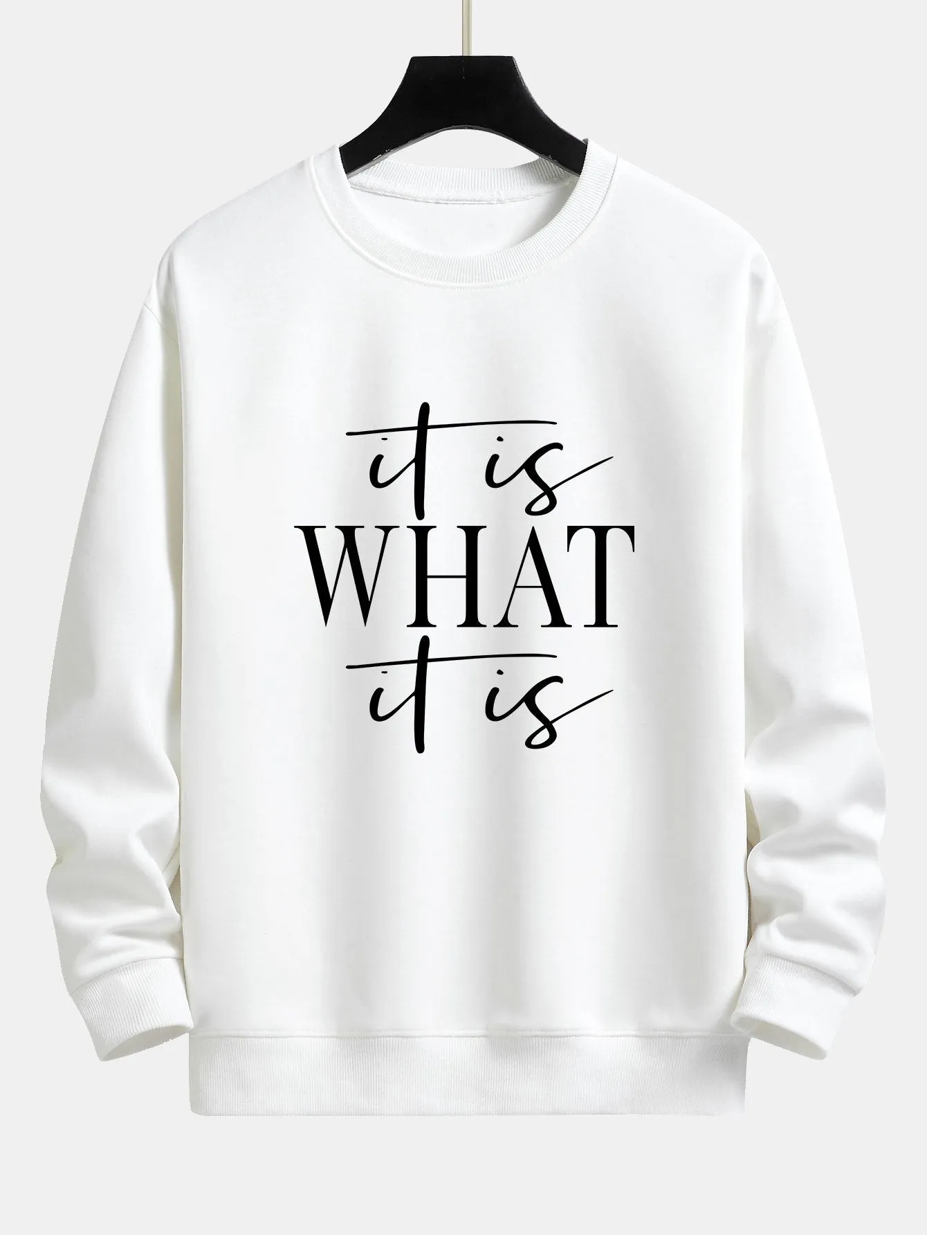 Slogan Print Relax Fit Sweatshirt sold by Hoooyi product image thumbnail 2