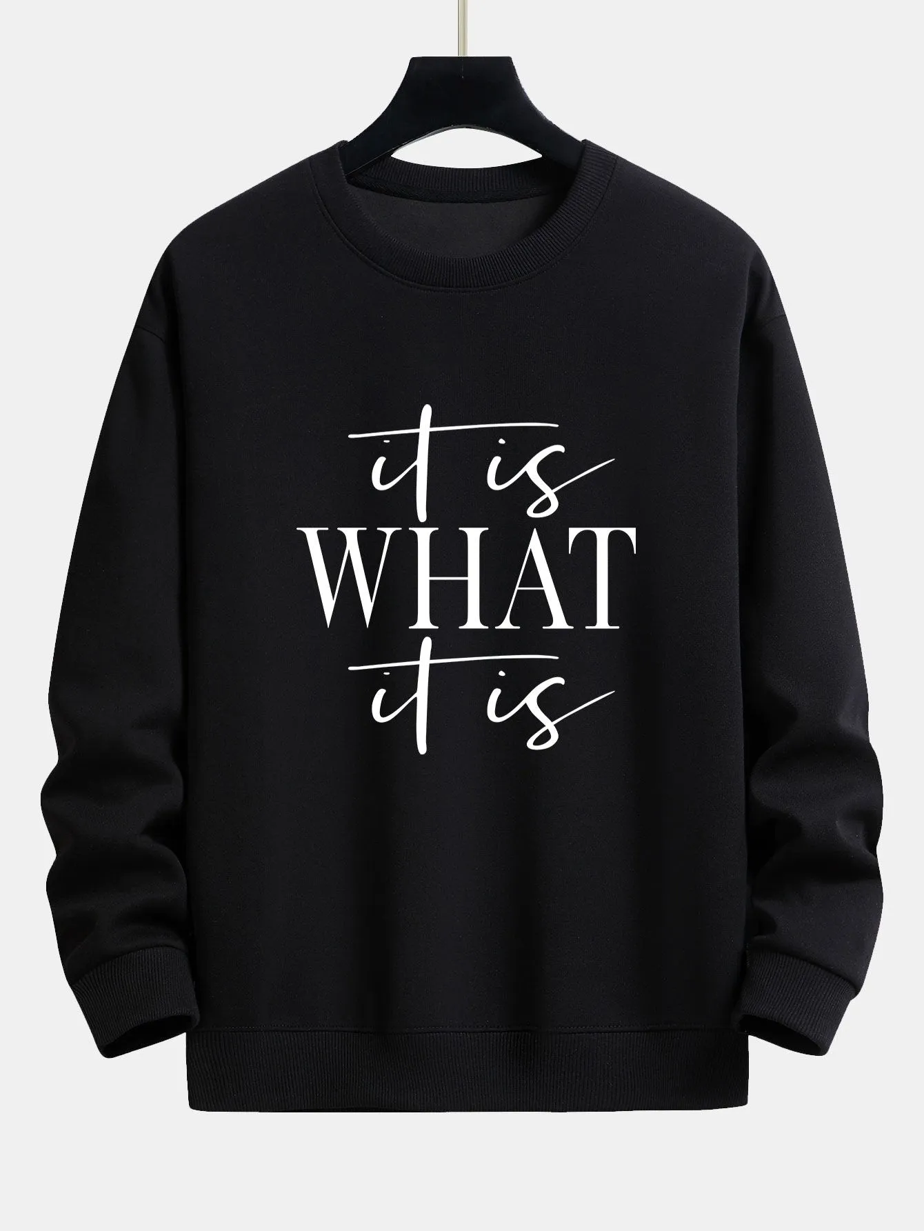 Slogan Print Relax Fit Sweatshirt sold by Hoooyi