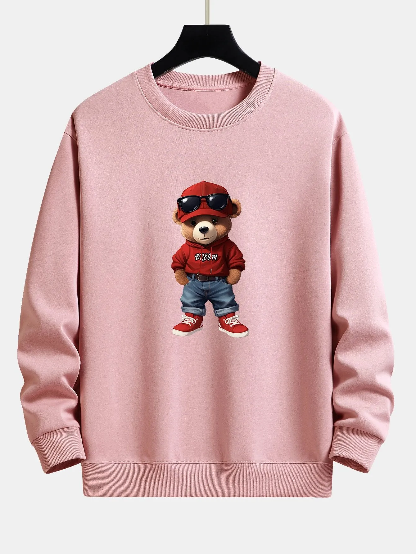 Fashion Bear Print Relax Fit Sweatshirt sold by Hoooyi product image thumbnail 4