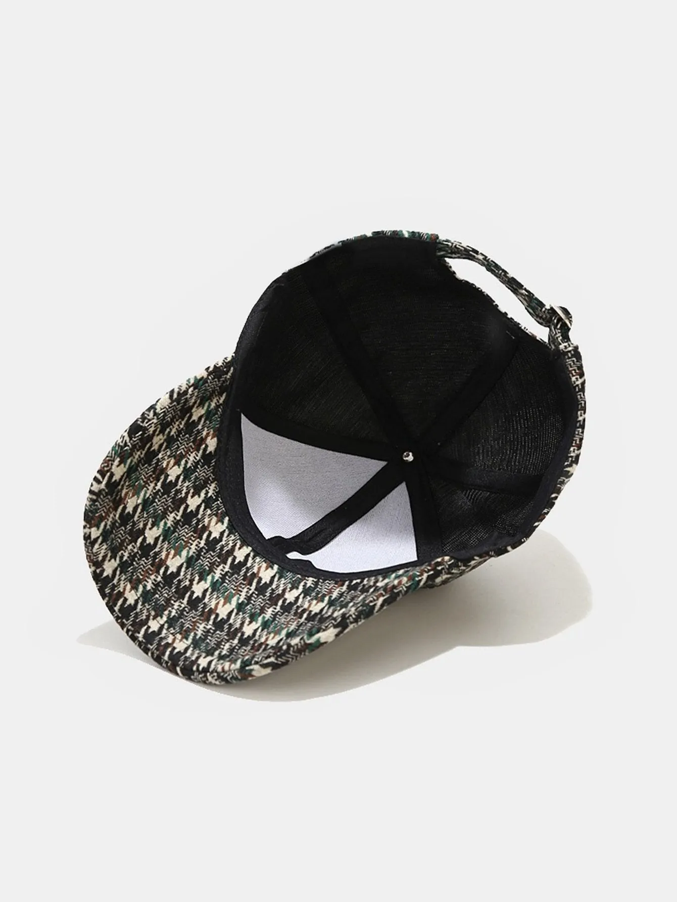 British Style Vintage Houndstooth Baseball Cap sold by Hoooyi product image thumbnail 5