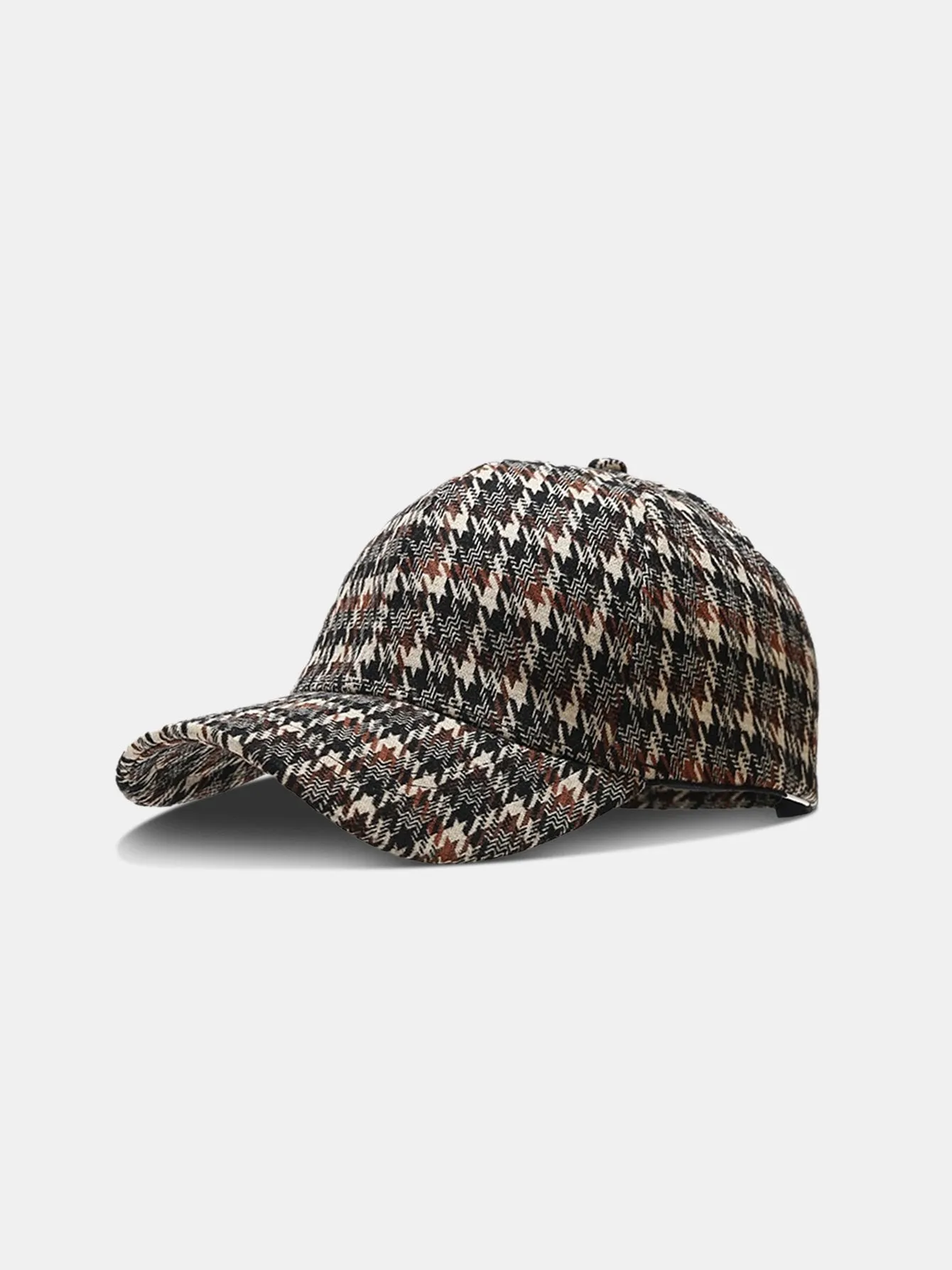 British Style Vintage Houndstooth Baseball Cap sold by Hoooyi product image thumbnail 2