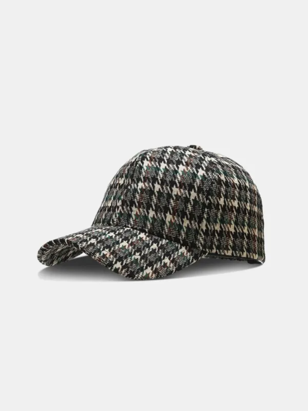 British Style Vintage Houndstooth Baseball Cap sold by Hoooyi
