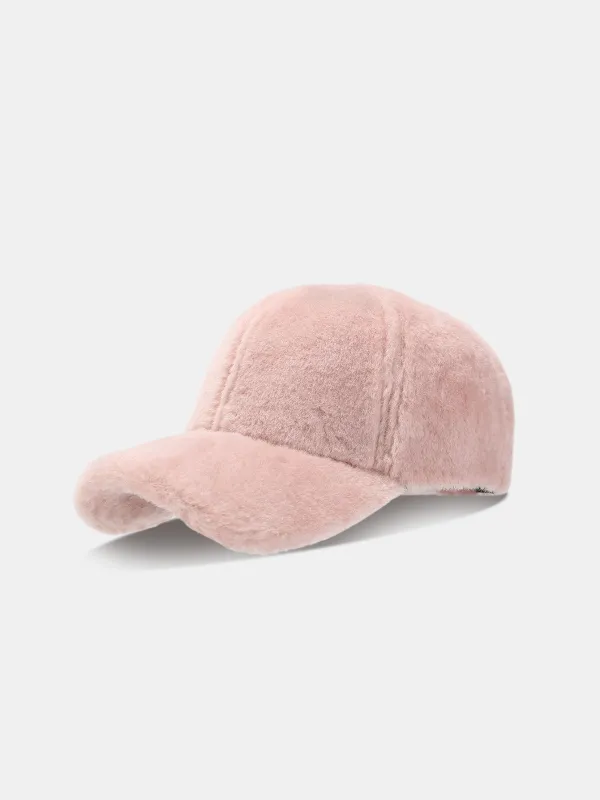 Faux Rabbit Fur Plush Warm Baseball Cap sold by Hoooyi