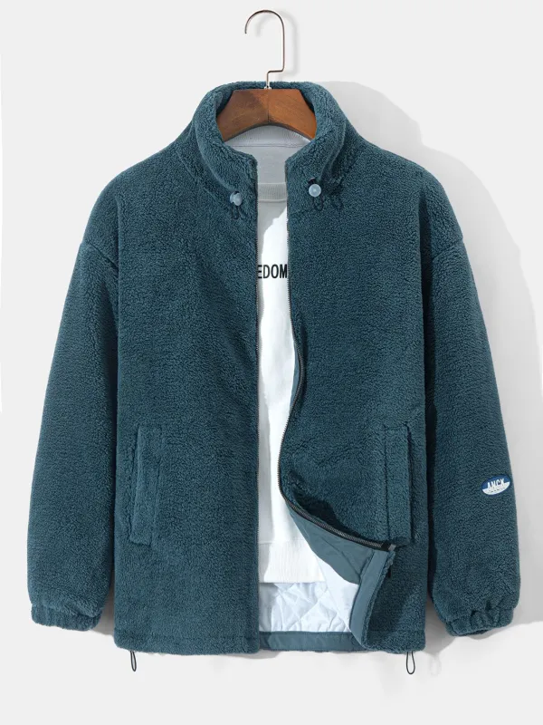 Quilted Lined Teddy Coat sold by Hoooyi