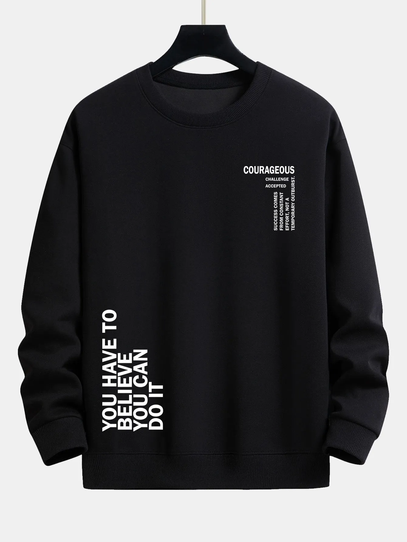 Slogan Print Relax Fit Sweatshirt sold by Hoooyi product image thumbnail 5