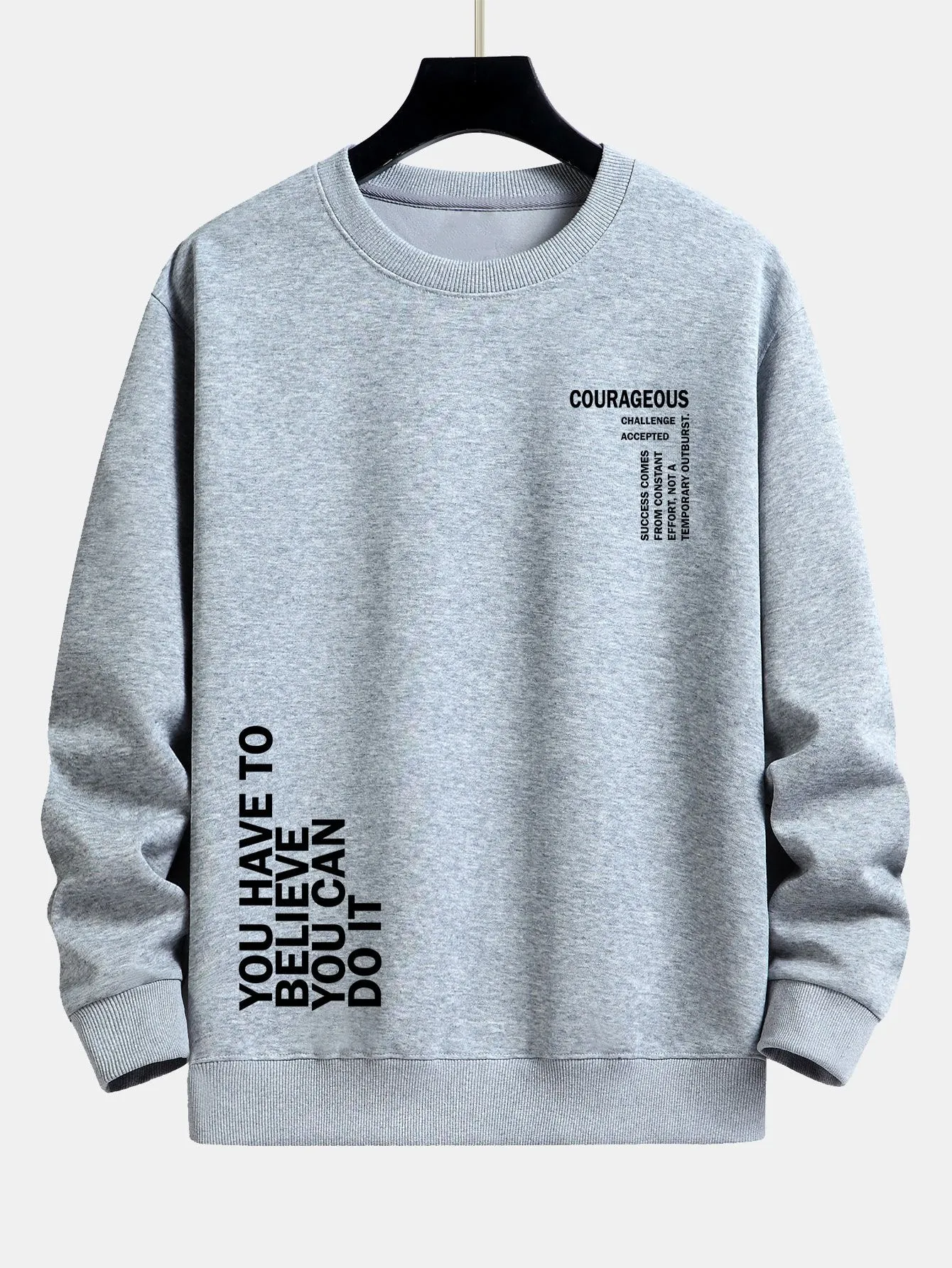 Slogan Print Relax Fit Sweatshirt sold by Hoooyi product image thumbnail 4