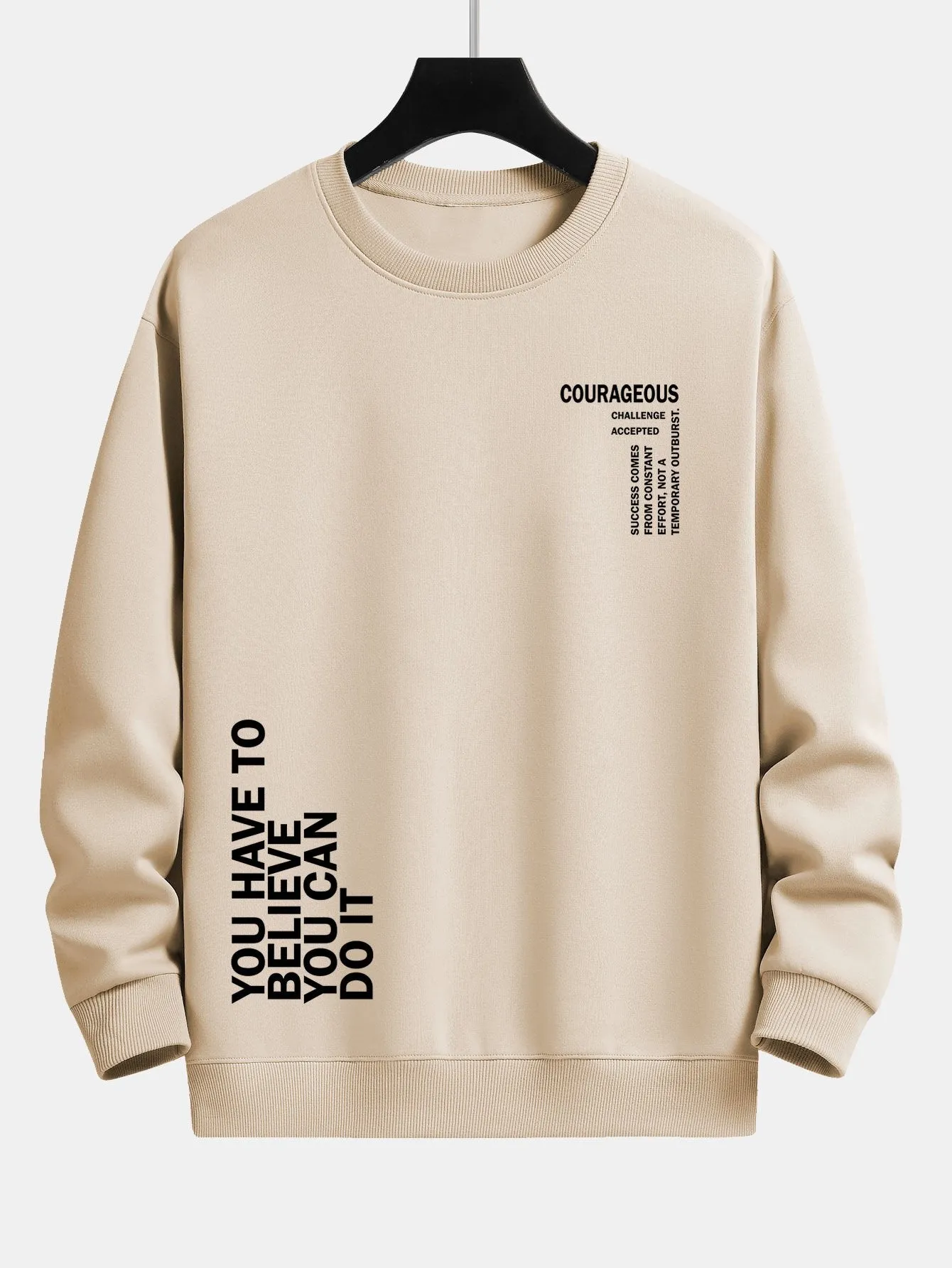 Slogan Print Relax Fit Sweatshirt sold by Hoooyi product image thumbnail 3