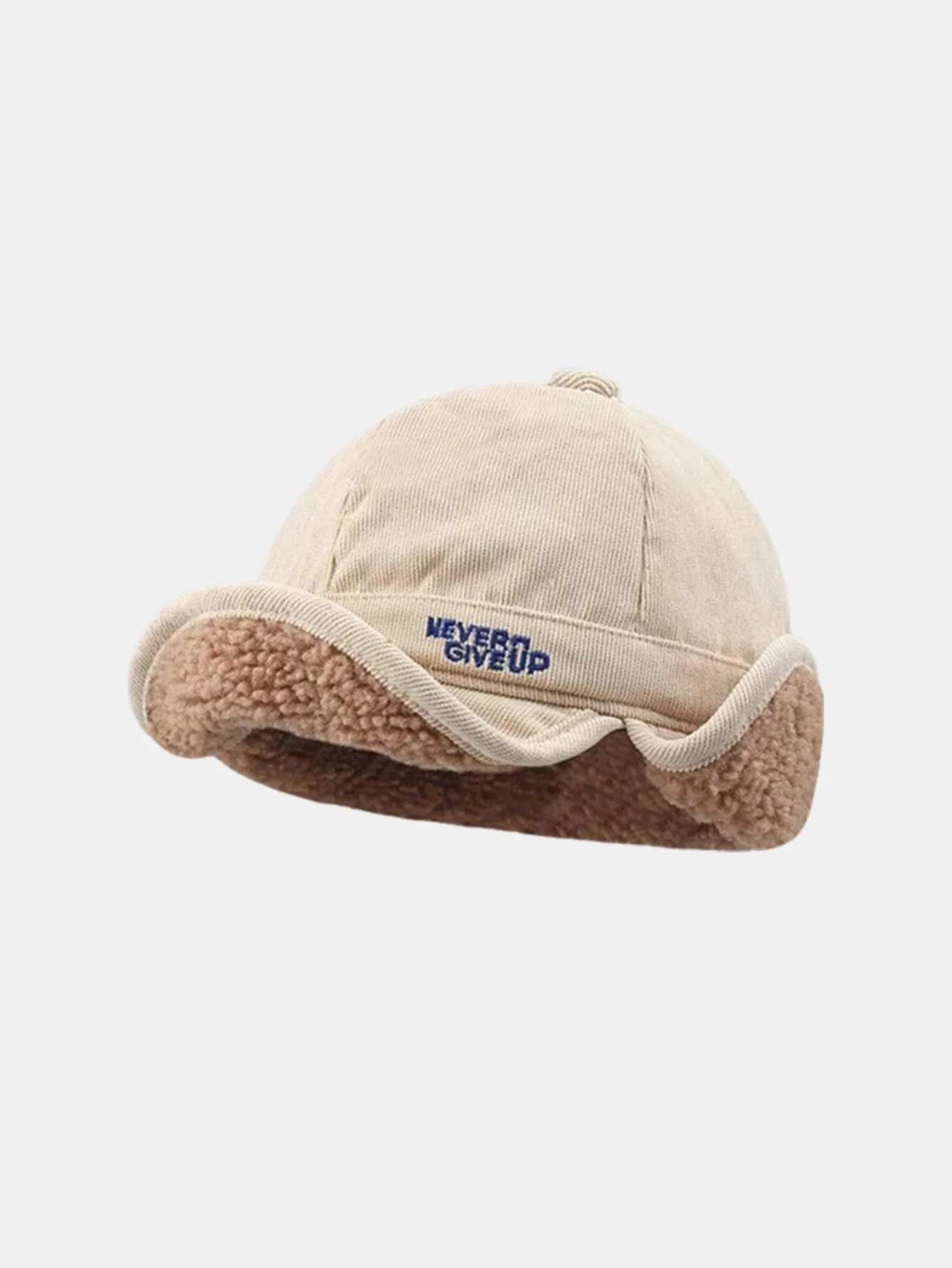 Corduroy Sherpa Lining Warm Earflaps Hat sold by Hoooyi product image thumbnail 5
