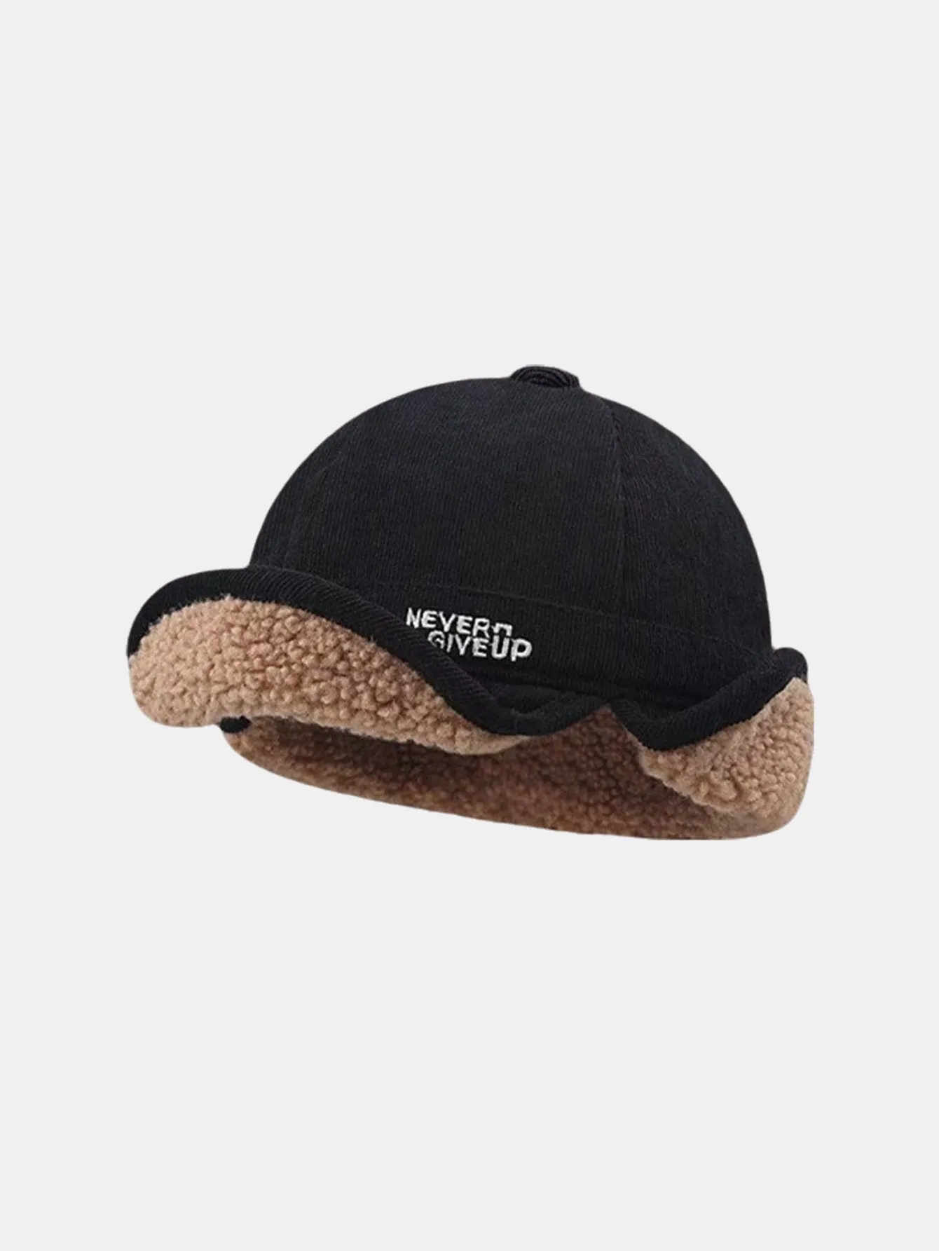 Corduroy Sherpa Lining Warm Earflaps Hat sold by Hoooyi product image thumbnail 3