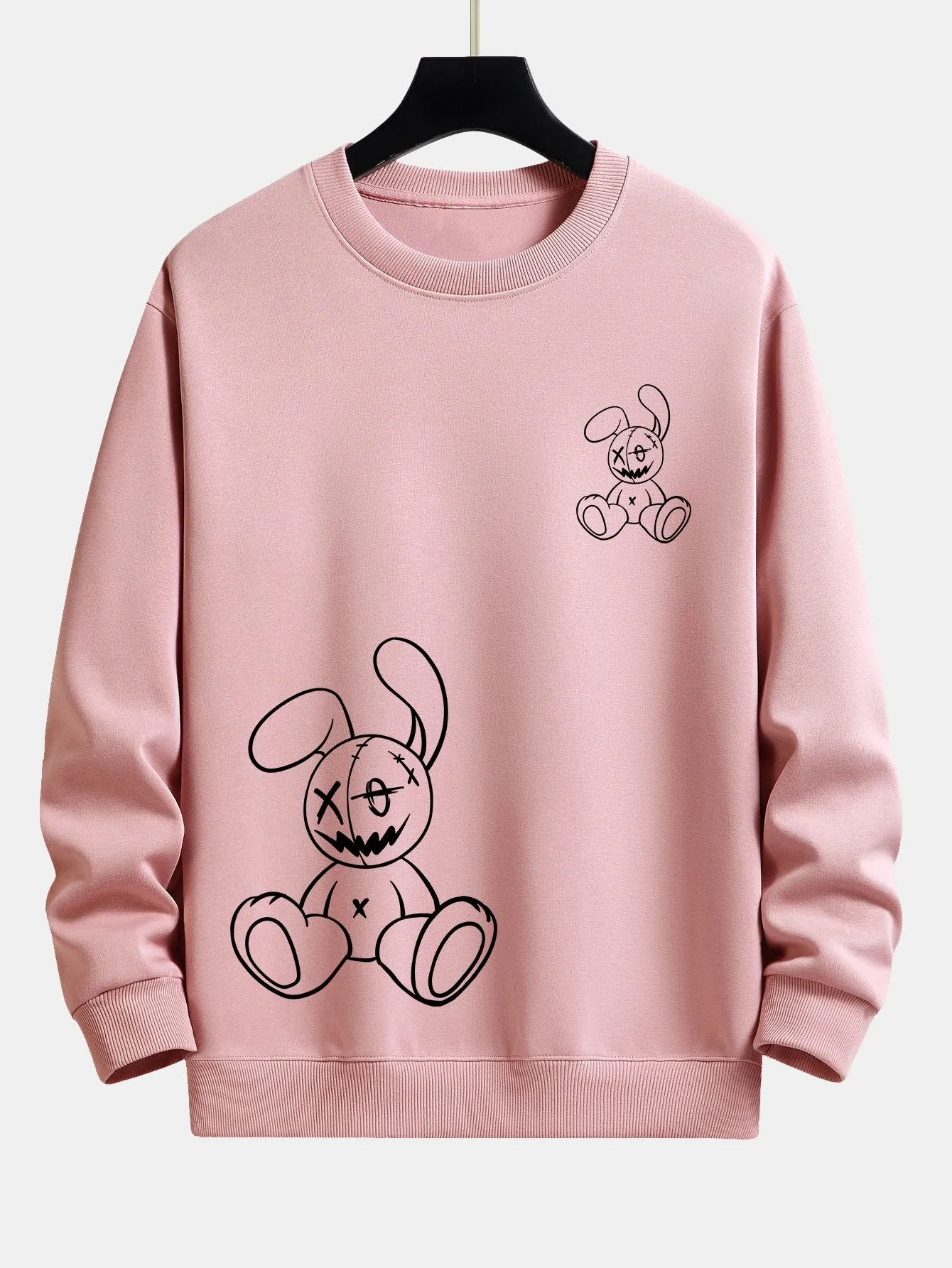 Rabbit Print Relax Fit Sweatshirt sold by Hoooyi