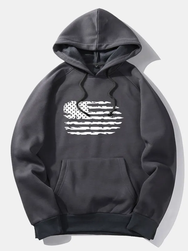 American Flag Print Hoodie made by Hoooyi
