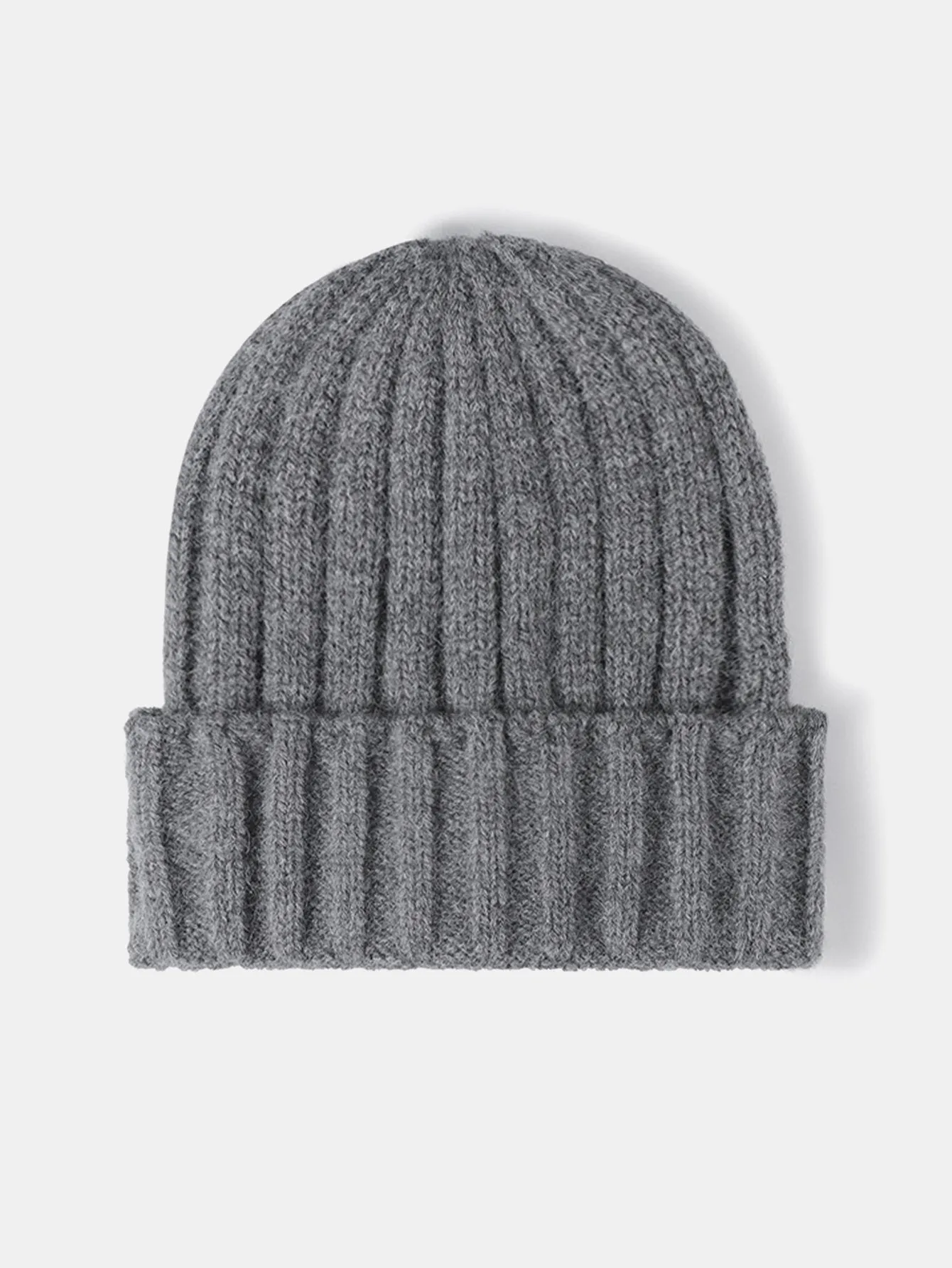 Faux Wool Warm Stripe Knit Beanie Hat Cuffed Cap sold by Hoooyi product image thumbnail 3