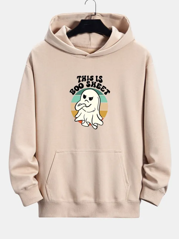 Ghost Slogan Print Relax Fit Hoodie sold by Hoooyi