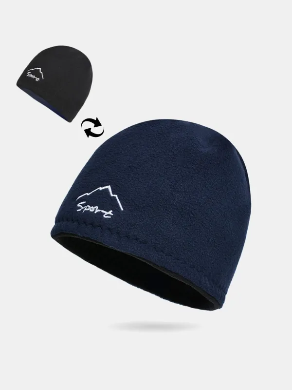 Reversible Ski Warm Knit Beanie Hat sold by Hoooyi