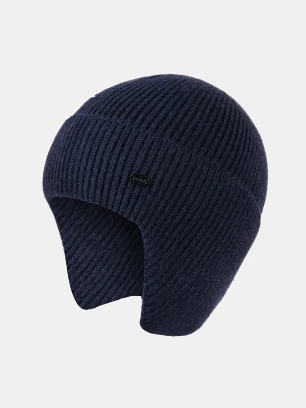 Warm Ear Covers Knit Beanie Hat sold by Hoooyi