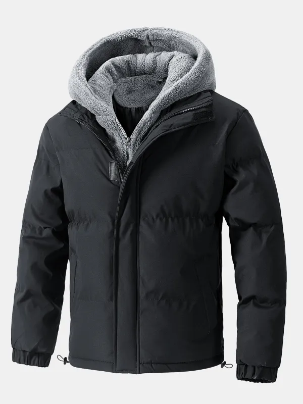 2 In 1 Teddy Hooded Puffer Jacket sold by Hoooyi