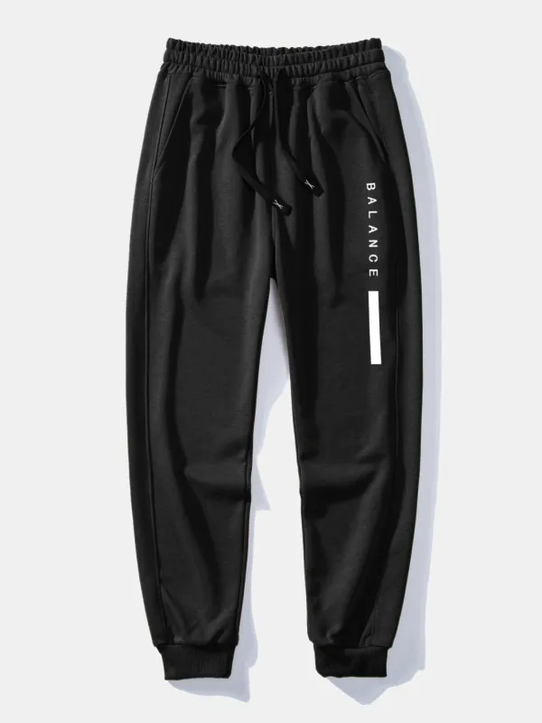 Balance Stripe Print Jogging Pants sold by Hoooyi