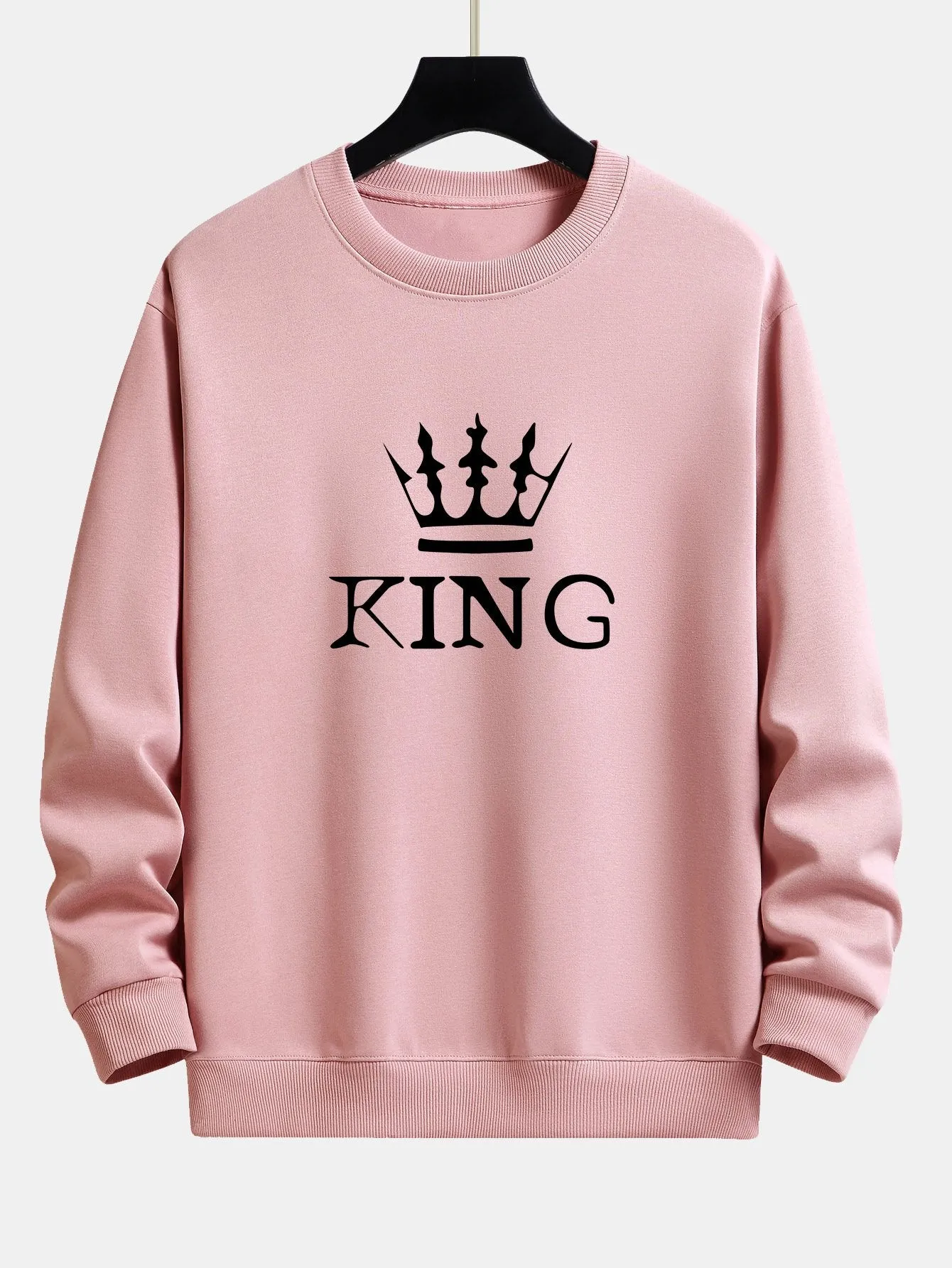 King Crown Print Relax Fit Sweatshirt sold by Hoooyi product image thumbnail 3