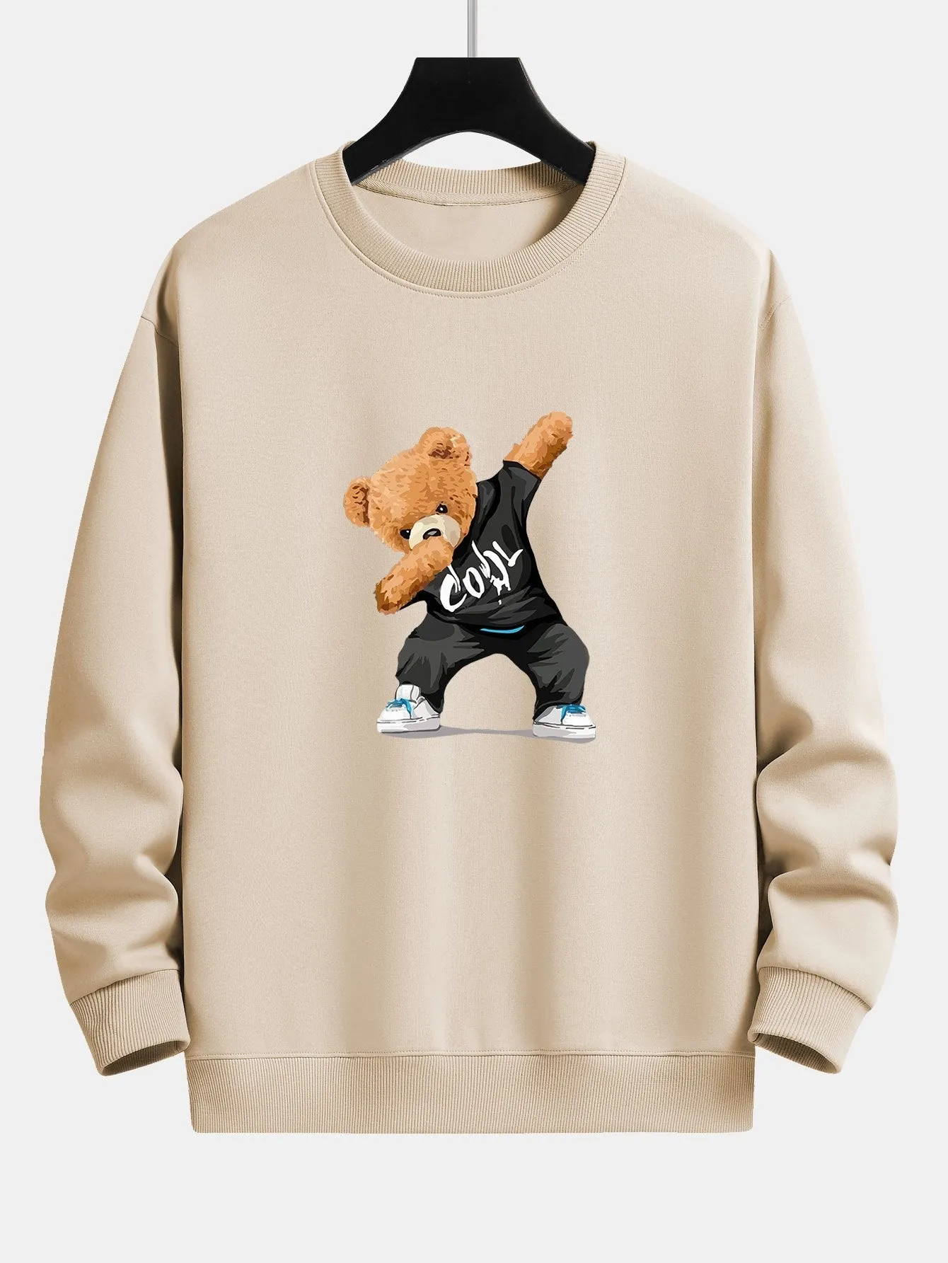 Cool Bear Print Relax Fit Sweatshirt sold by Hoooyi product image thumbnail 4