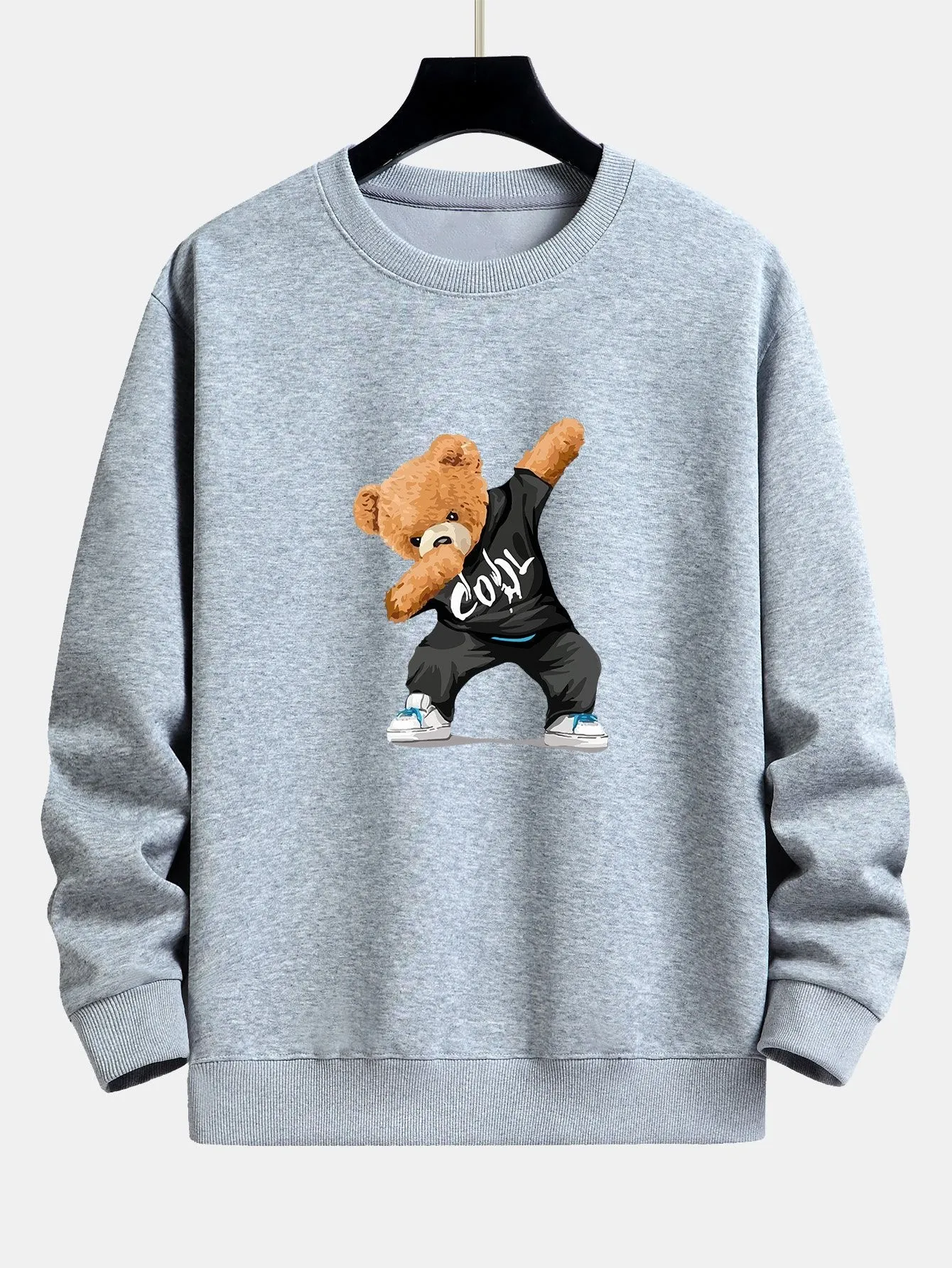 Cool Bear Print Relax Fit Sweatshirt sold by Hoooyi product image thumbnail 5
