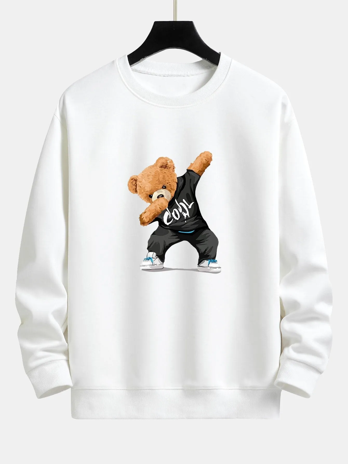 Cool Bear Print Relax Fit Sweatshirt sold by Hoooyi product image thumbnail 2