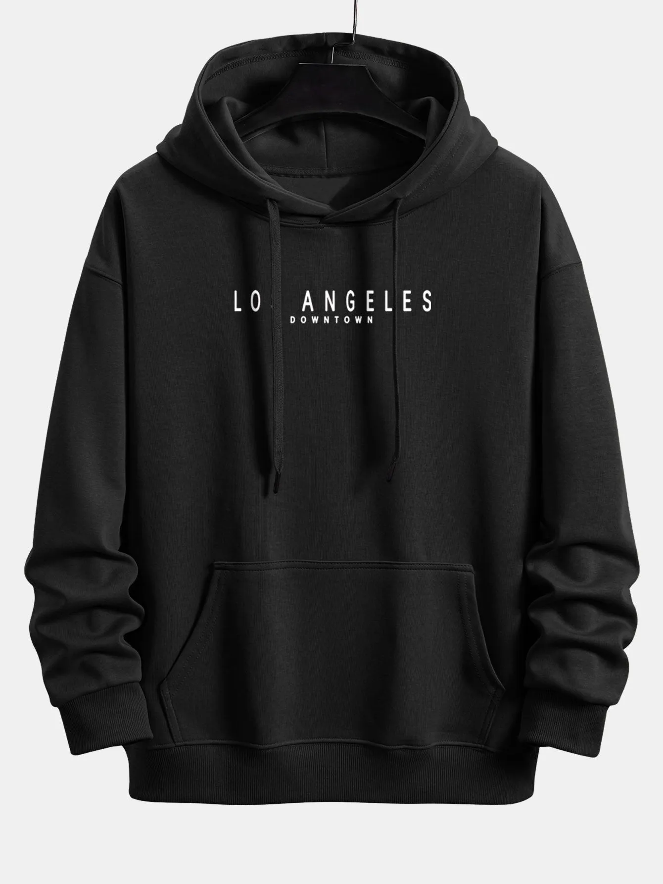 Los Angeles Print Relax Fit Hoodie sold by Hoooyi product image thumbnail 3