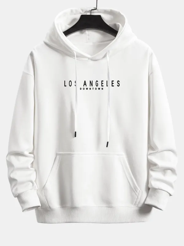 Los Angeles Print Relax Fit Hoodie sold by Hoooyi