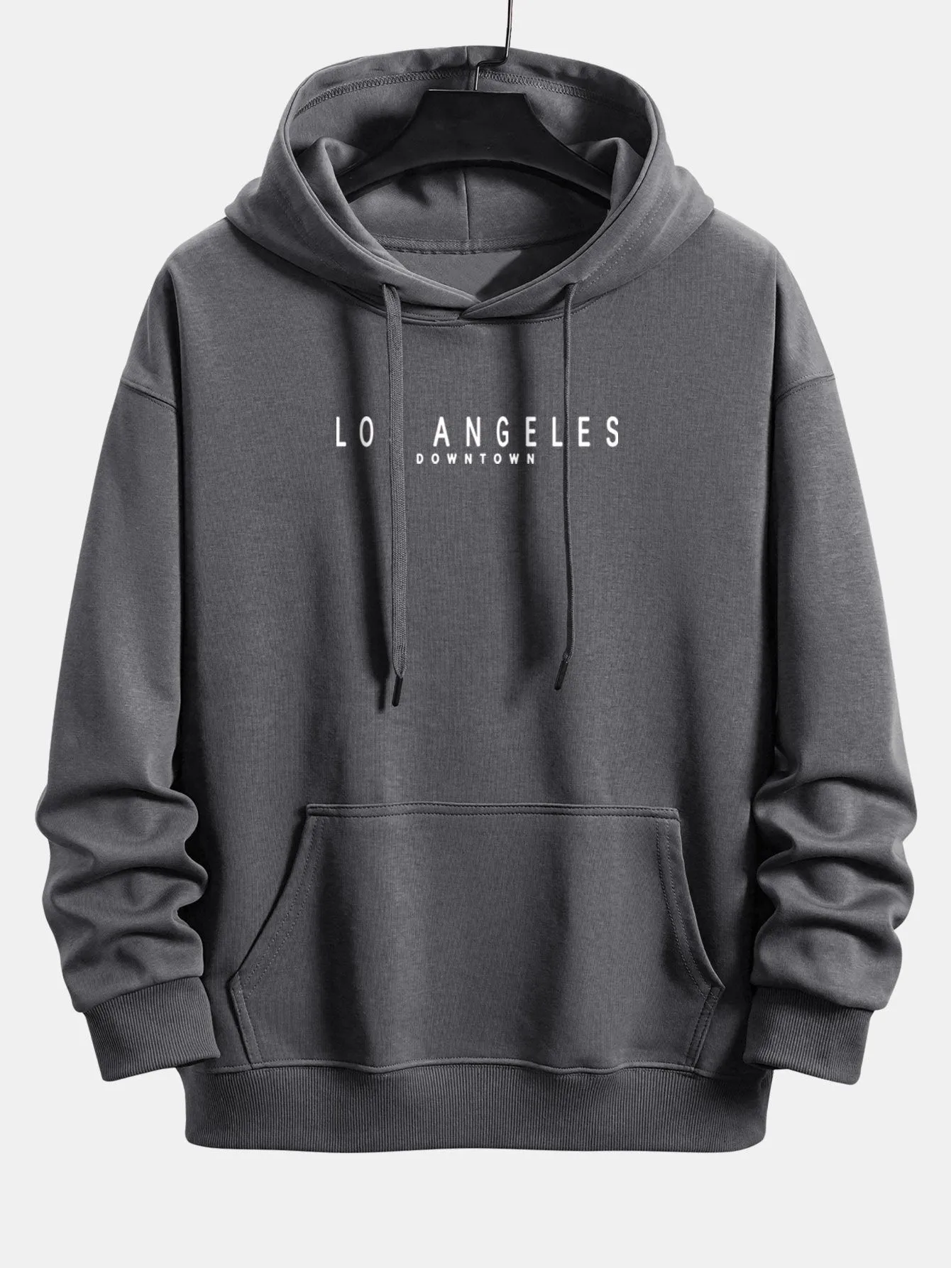 Los Angeles Print Relax Fit Hoodie sold by Hoooyi product image thumbnail 4